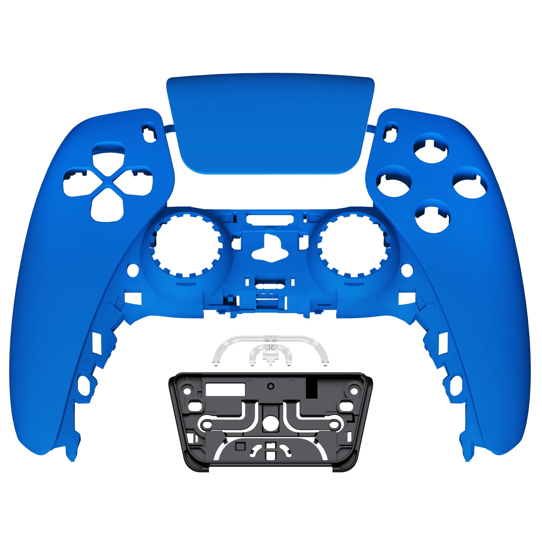eXtremeRate Blue PS5 Controller Front Housing Shell Replacement with Touchpad - Compatible with BDM 010/020/030/040/050 Models - Customize Your Gaming Experience for Enhanced Playstation 5 Gameplay