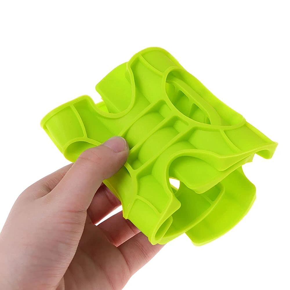 Stackable Silicone Soda Can Organizer & Beer Bottle Holder - Space Saving Kitchen Cabinet & Refrigerator Storage Rack for Pantry Organization (Green) - Perfect for Home Bars, Parties & Fridge Organization