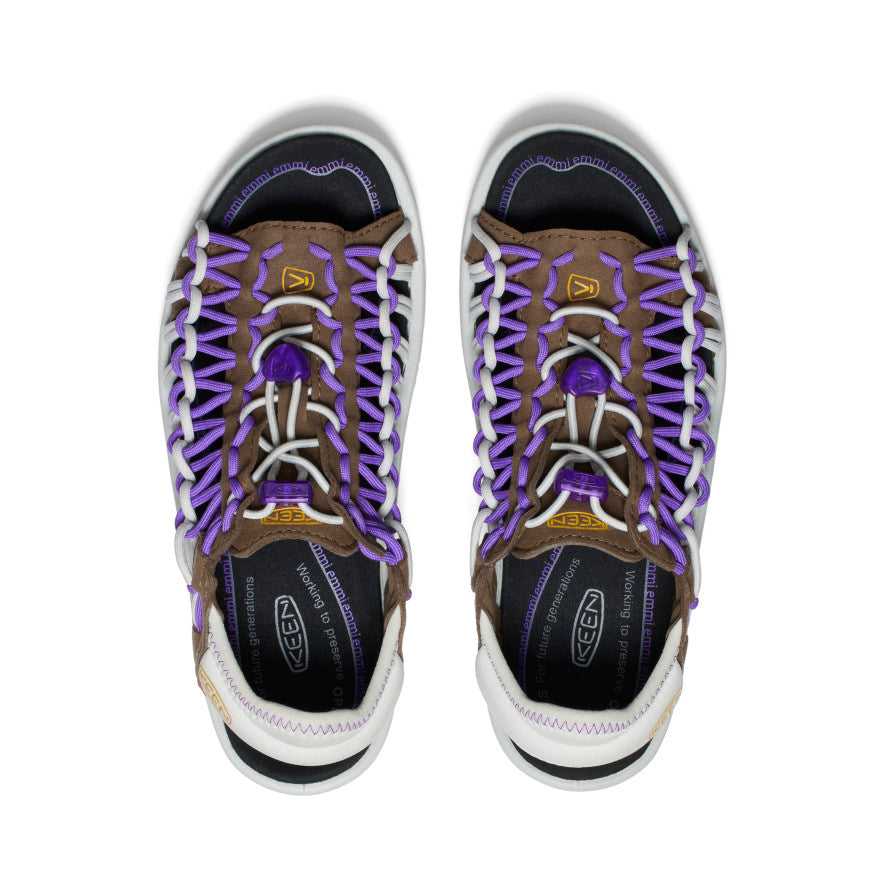 UNEEK II Women's Open-Toe Sandals - Dark Earth/Tillandsia Purple | Breathable & Comfortable for Hiking, Travel & Outdoor Adventures