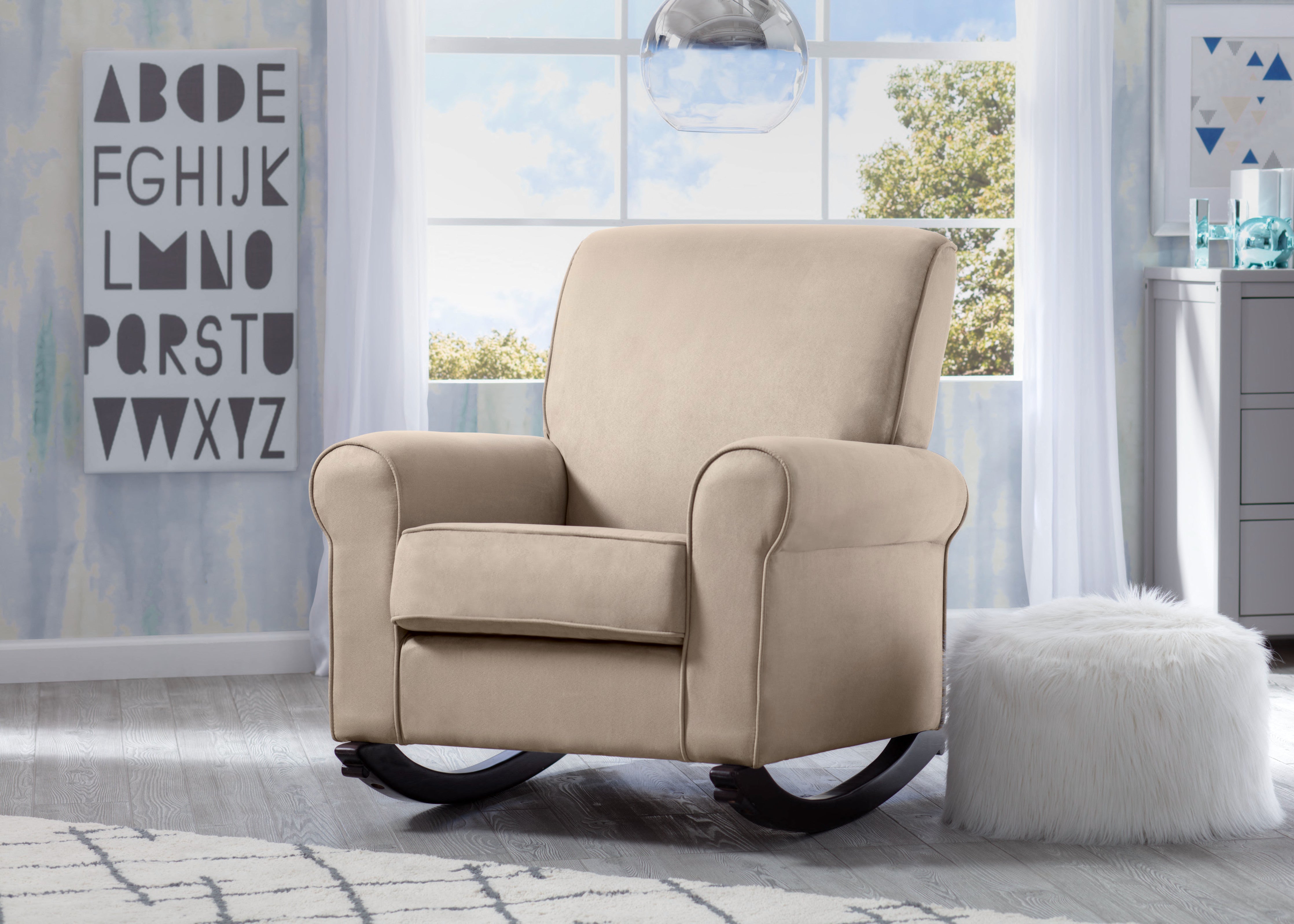 Rowen Nursery Rocking Chair - Comfortable Baby Nursery Rocker for Breastfeeding & Nursery Decor - Perfect for Nursing, Reading & Relaxing in Baby's Room