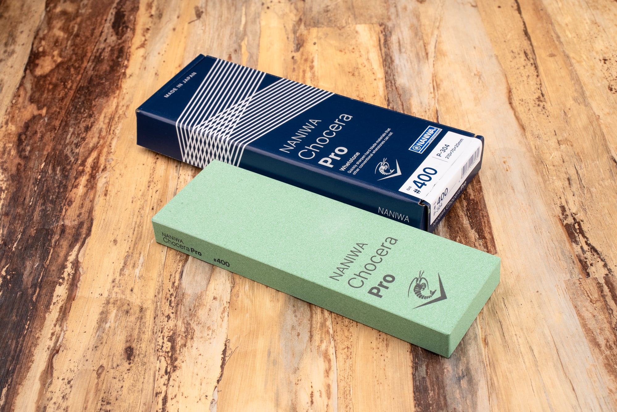 Naniwa Chocera Pro 400 Grit Sharpening Stone - Premium Whetstone for Knives, Tools & Woodworking - Perfect for Home Kitchen & Professional Chefs