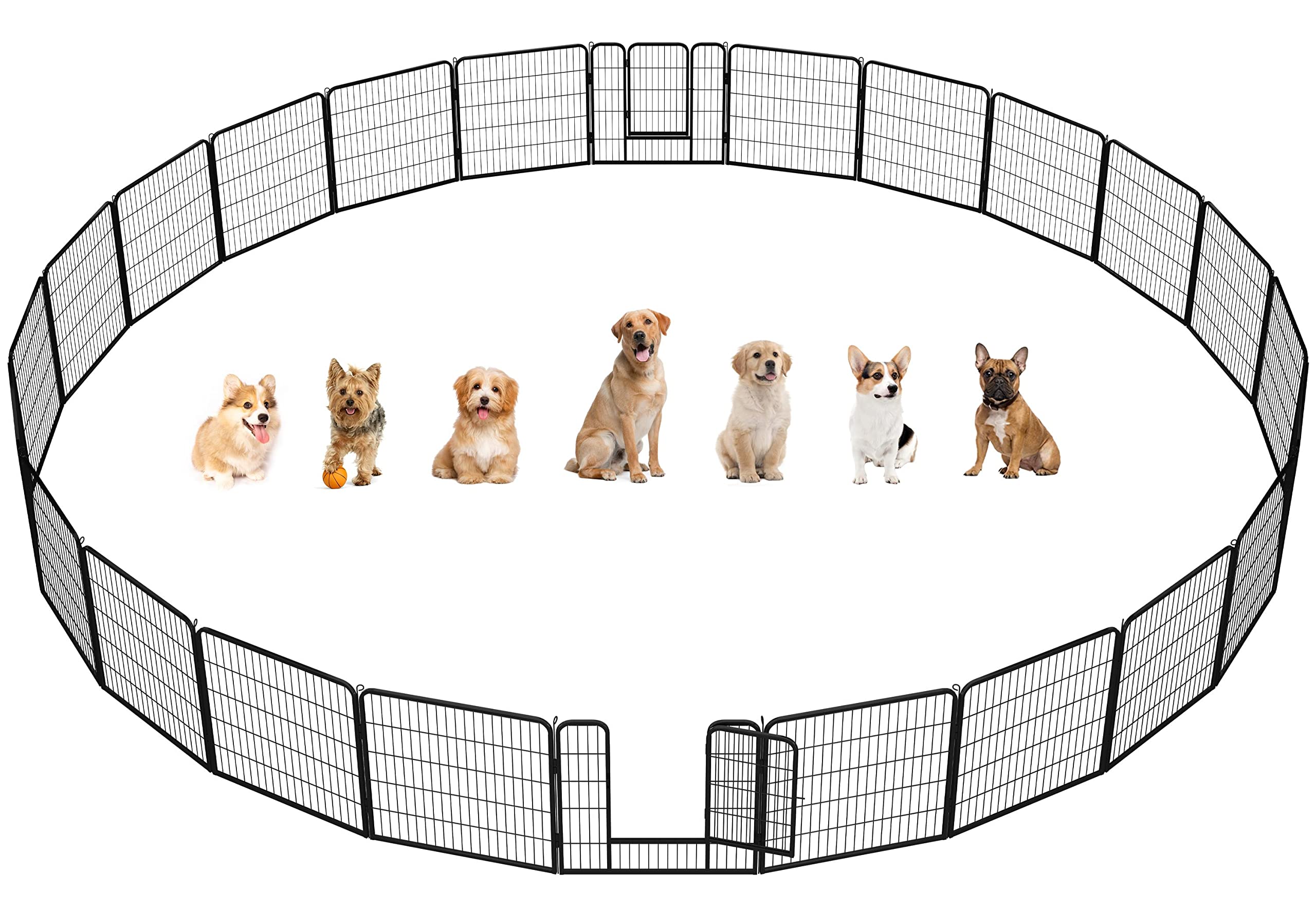 Yaheetech 24-Panel Foldable Dog Playpen - 32