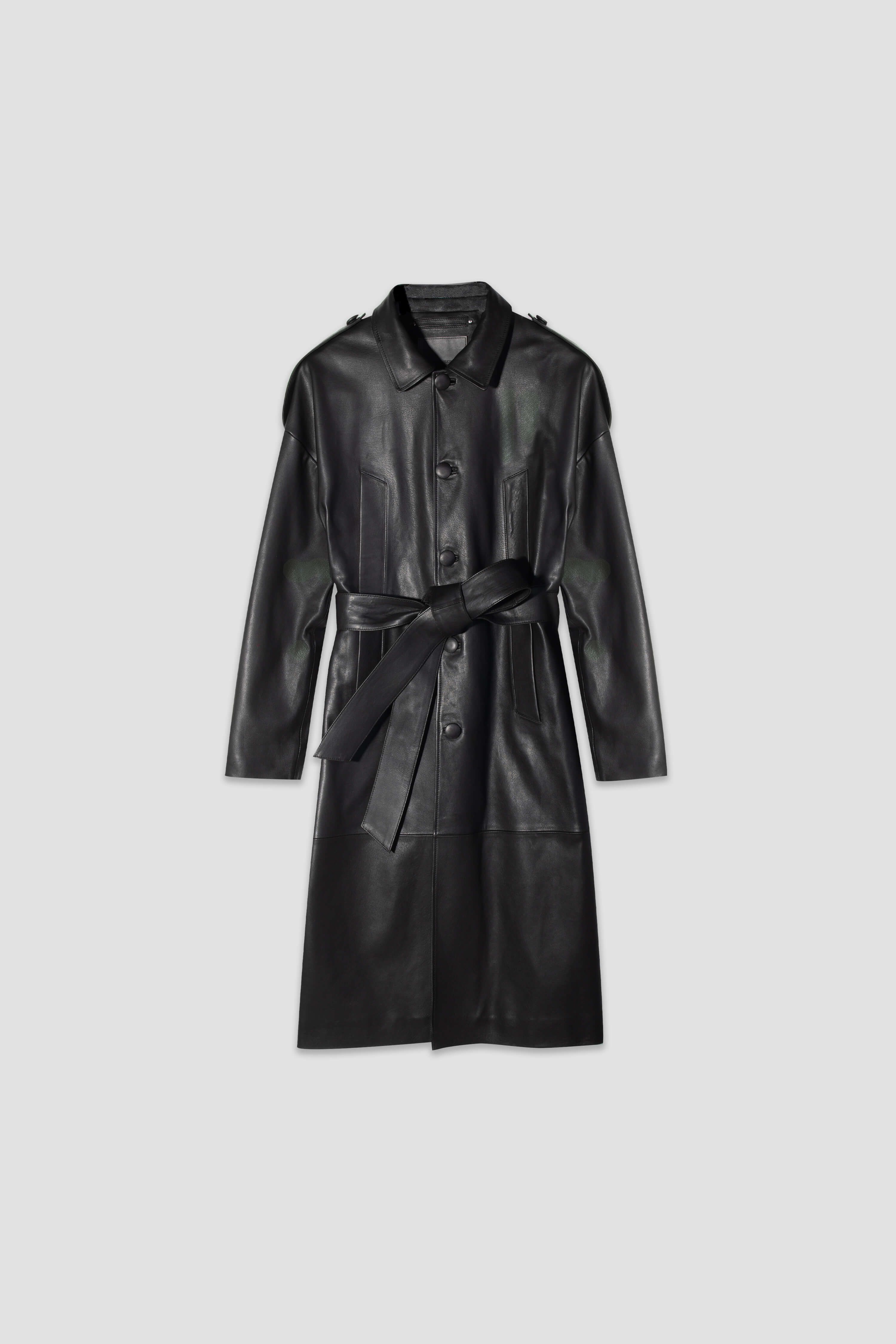 Men's Drop Shoulder Leather Trench Coat - Stylish Waterproof Windbreaker for Fall & Winter - Perfect for Business Casual, Date Night & Outdoor Adventures