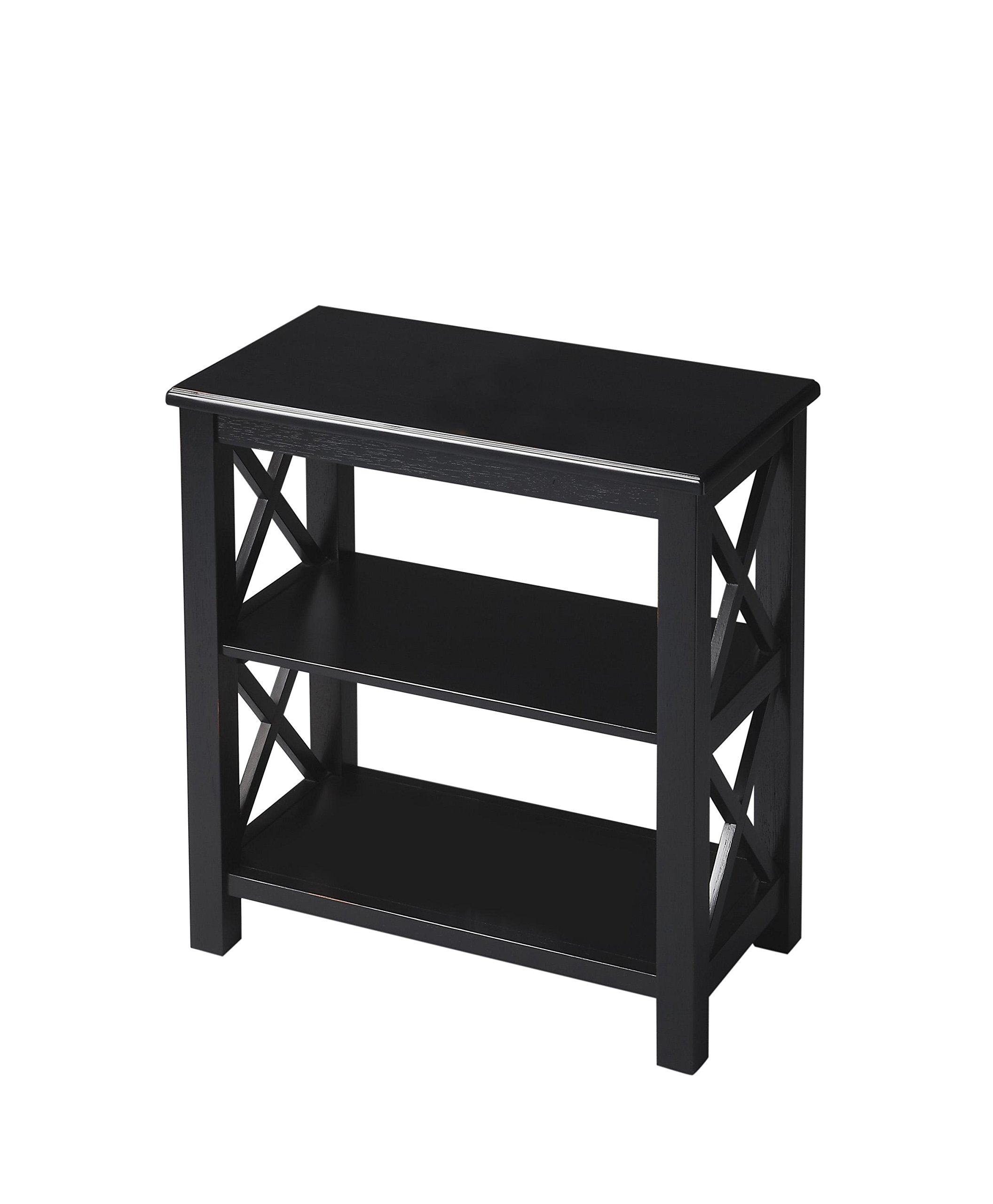 Stylish Butler Vance Black Licorice Bookcase - Modern Wooden Bookshelf for Home & Office Organization - Perfect for Living Room, Bedroom, or Study Decor