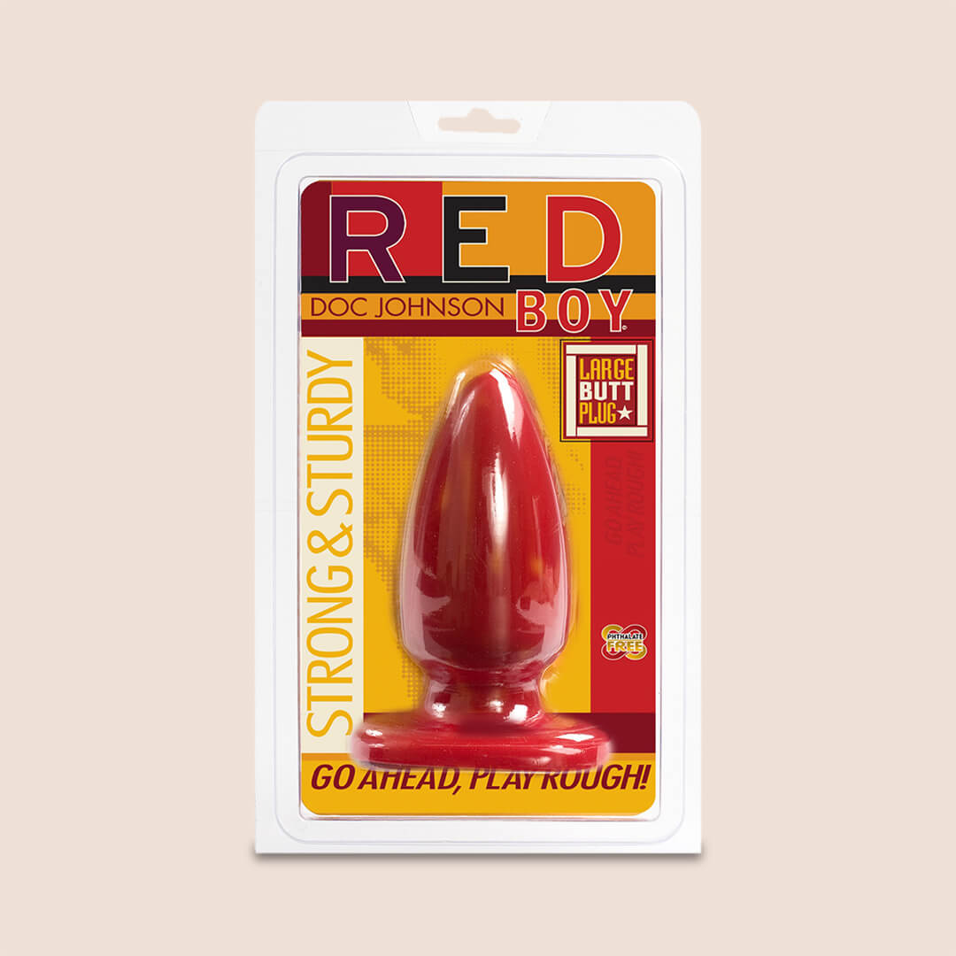 Red Boy Large 5 Butt Plug - Firm Flexible Silicone Anal Plug for Men & Women | Comfortable & Safe for Beginners to Advanced Users | Perfect for Solo Play, Couples & BDSM Scenes