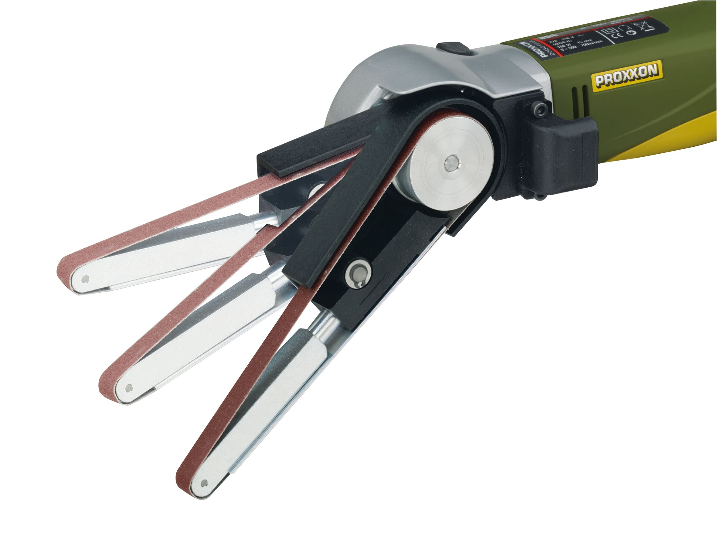 PROXXON Belt Sander BS/E, 38536 - Compact & Powerful Green Belt Sander for Woodworking, Metal Polishing & DIY Projects - Perfect for Home Workshops & Professional Use