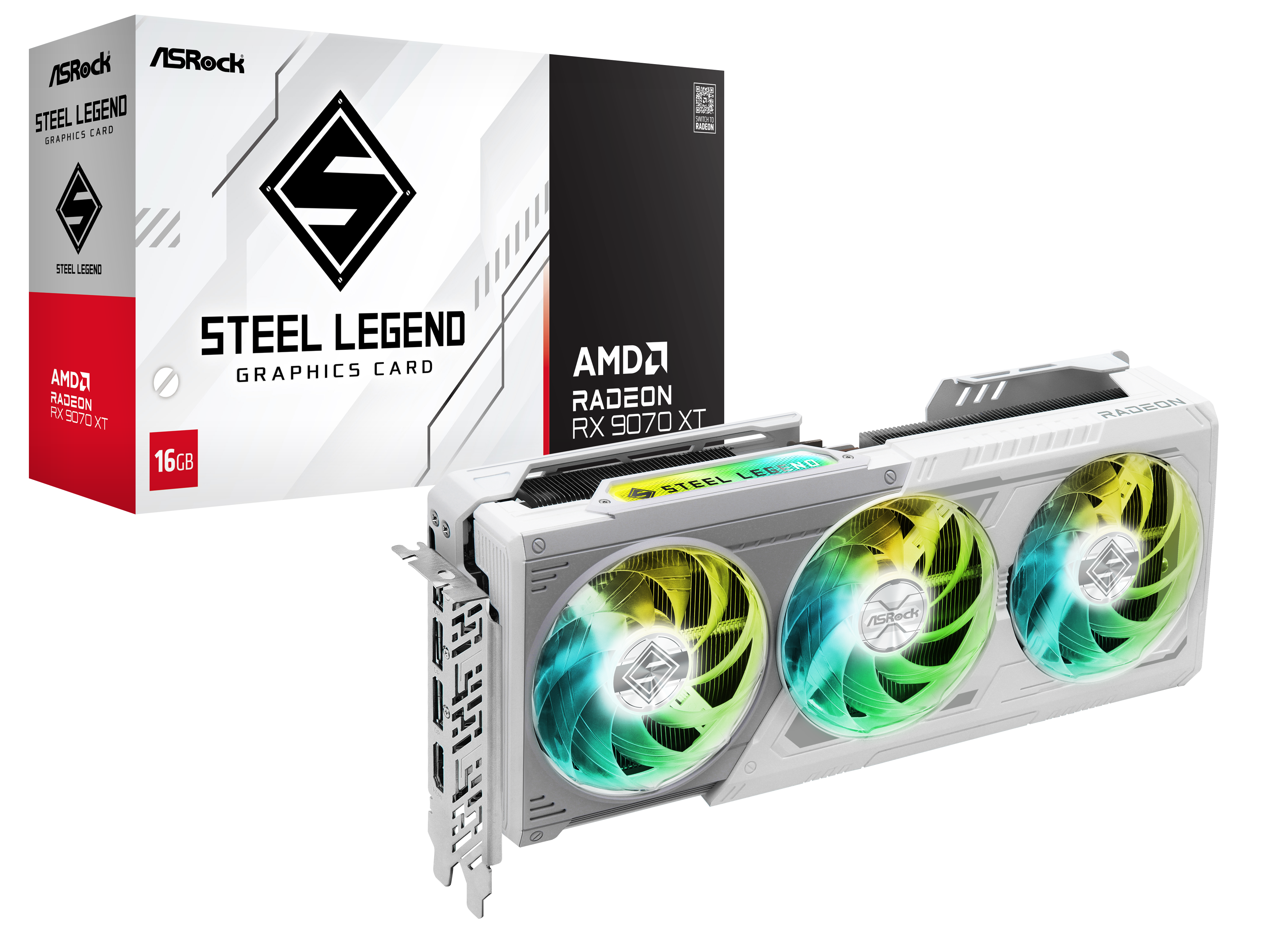 ASRock Radeon RX 9070 XT Steel Legend 16GB GDDR6 PCIe 4.0 Gaming Graphics Card - High Performance for 4K Gaming, VR & Video Editing (Perfect for PC Builders & Content Creators)