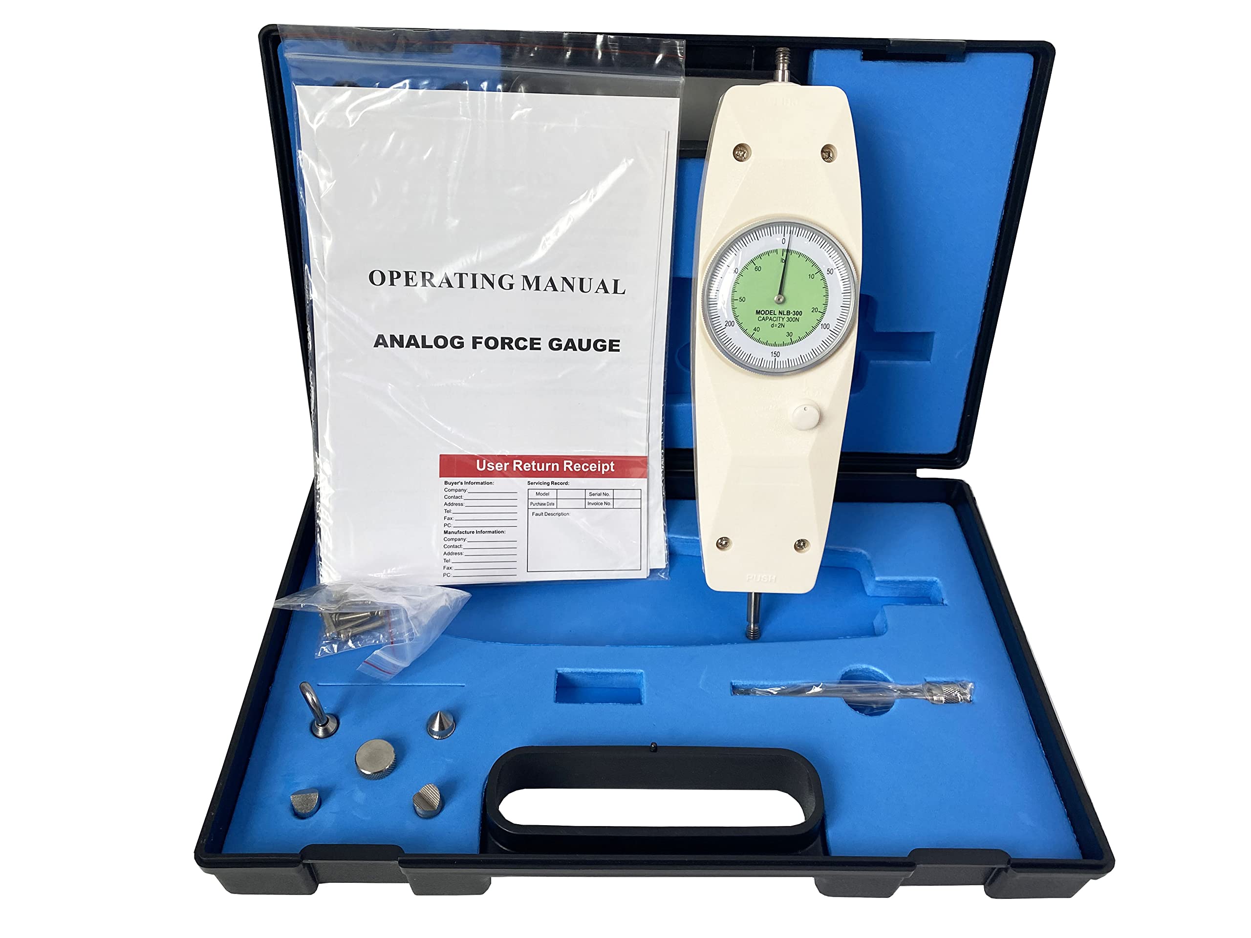 Digital Push Pull Force Gauge - 50N/11Ib Capacity Dynamometer with Pointer Display | Perfect for Tension Testing, Quality Control & Mechanical Engineering Applications