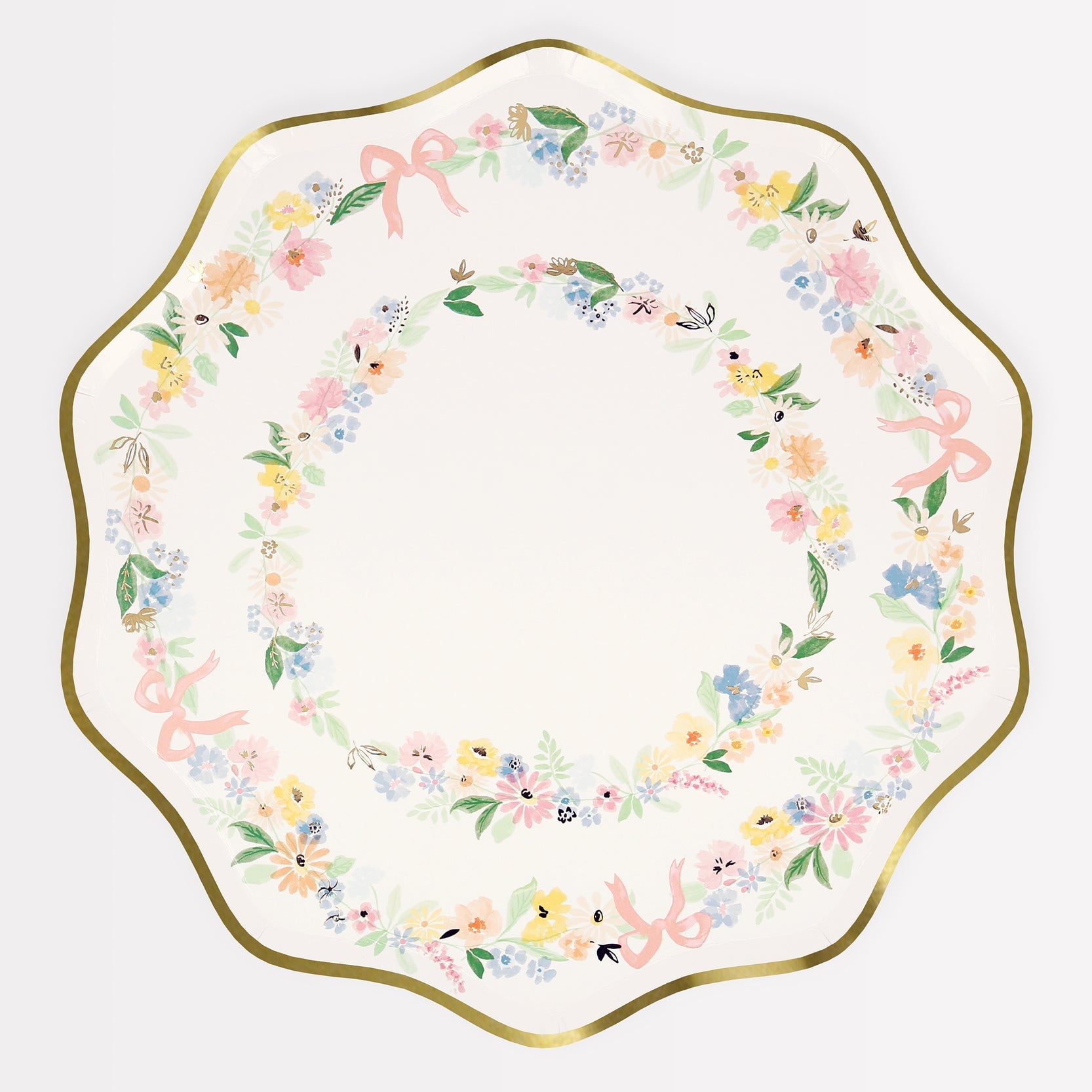 Elegant Floral Dinner Plates Set of 6 - Premium Porcelain Tableware for Fine Dining, Wedding, Party & Home Decor - Dishwasher & Microwave Safe