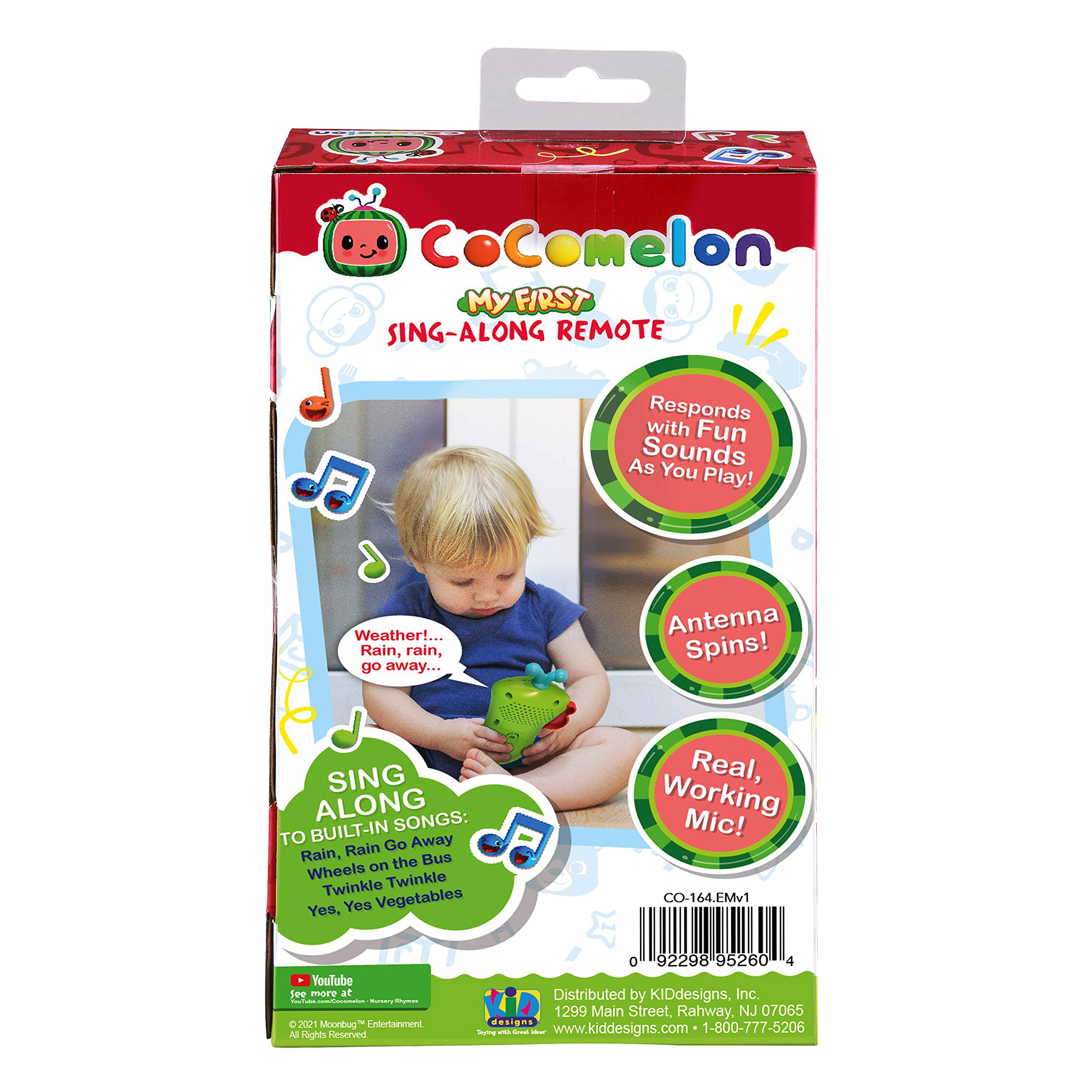 eKids Cocomelon Toy Remote Control - Musical Learning Toy with Nursery Rhymes for Toddlers & Kids | Interactive Educational Gift for Birthday & Christmas | Perfect for Home Play & Preschool Learning