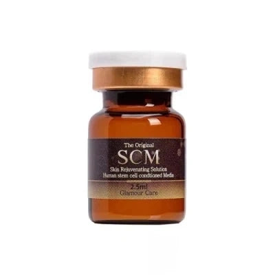 SCM Skin Rejuvenating Essence with Human Stem Cells - 2.5ml x 5 Vials - Anti-Aging Facial Serum for Wrinkle Reduction & Skin Repair - Perfect for Nighttime Skincare Routine & Daily Hydration Boost