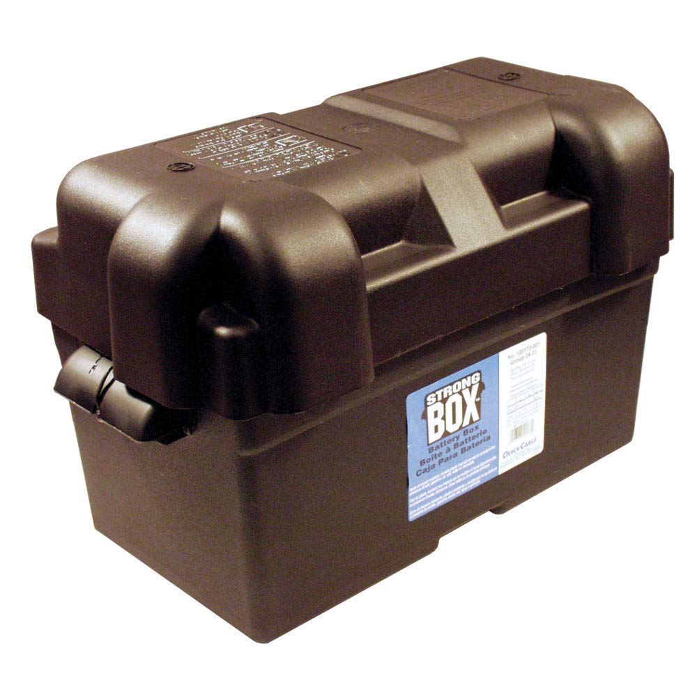 120173-012 Adjustable Battery Box with Strap - Secure Storage for AA/AAA Batteries - Perfect for Home, Office, and Travel Organization