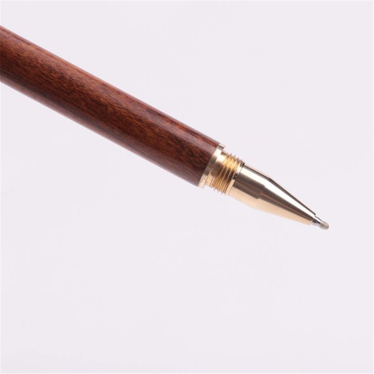 Vintage Wooden Ballpoint Pen with Brass Ball Roller & Metal Cap - Classic Writing Instrument for Office, School & Gift Giving - Perfect for Journaling, Note Taking & Everyday Use