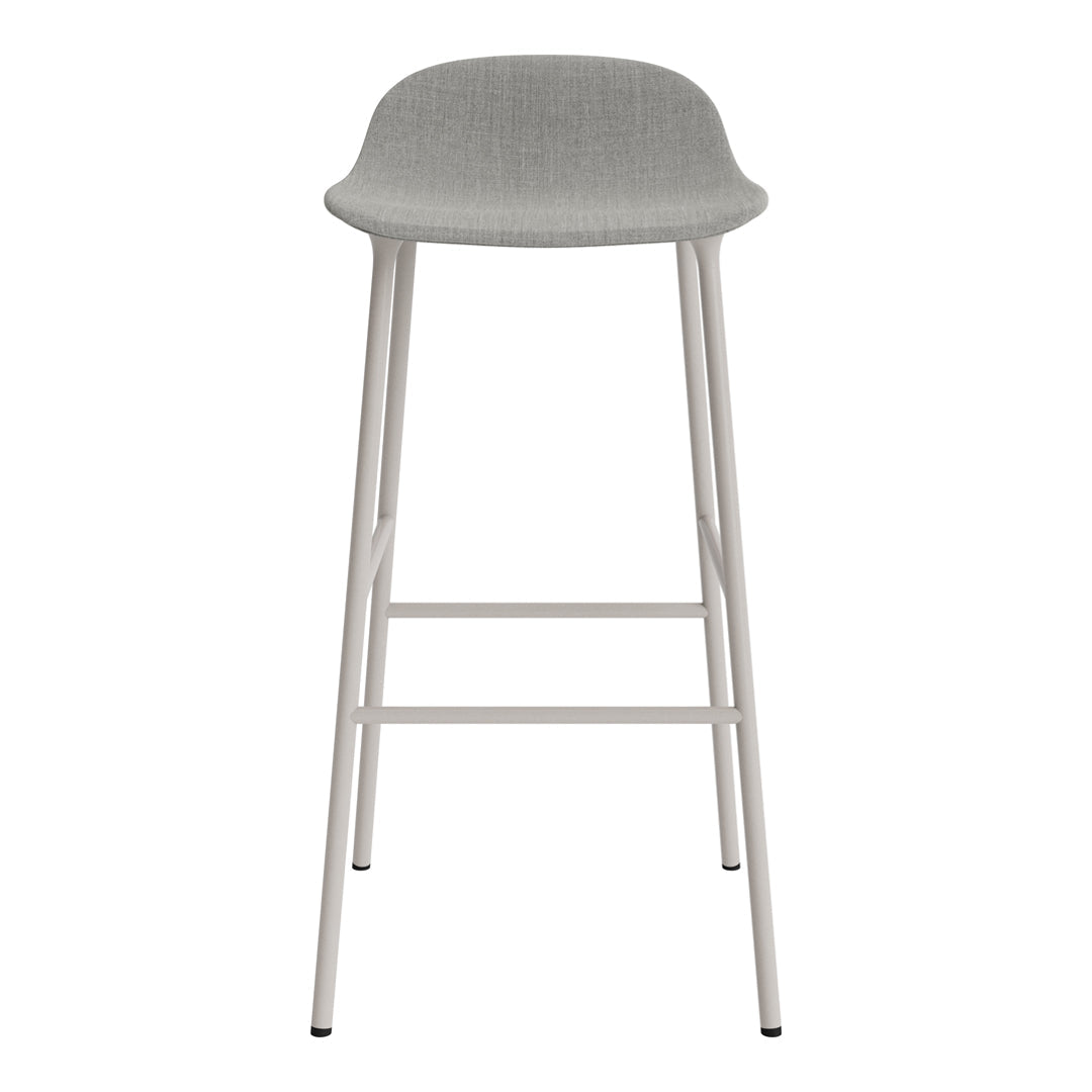 Modern Form Bar Stool with Metal Legs & Upholstered Seat - Perfect for Kitchen Islands, Home Bars & Commercial Use