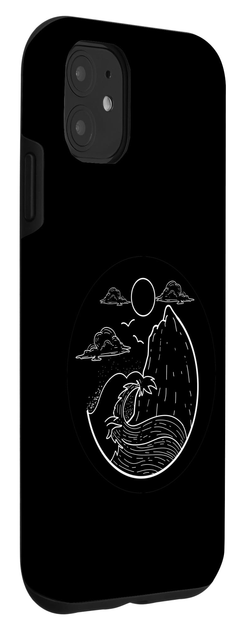 iPhone 11 Case - Minimalist Wave Design Retro Beach Surfing Phone Cover - Perfect for Vacation Gifts & Surfer Lovers - Durable Protection for Daily Use, Travel & Outdoor Activities