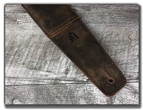 Premium Full Grain Leather Guitar Strap for Electric, Acoustic & Bass Guitars - 3