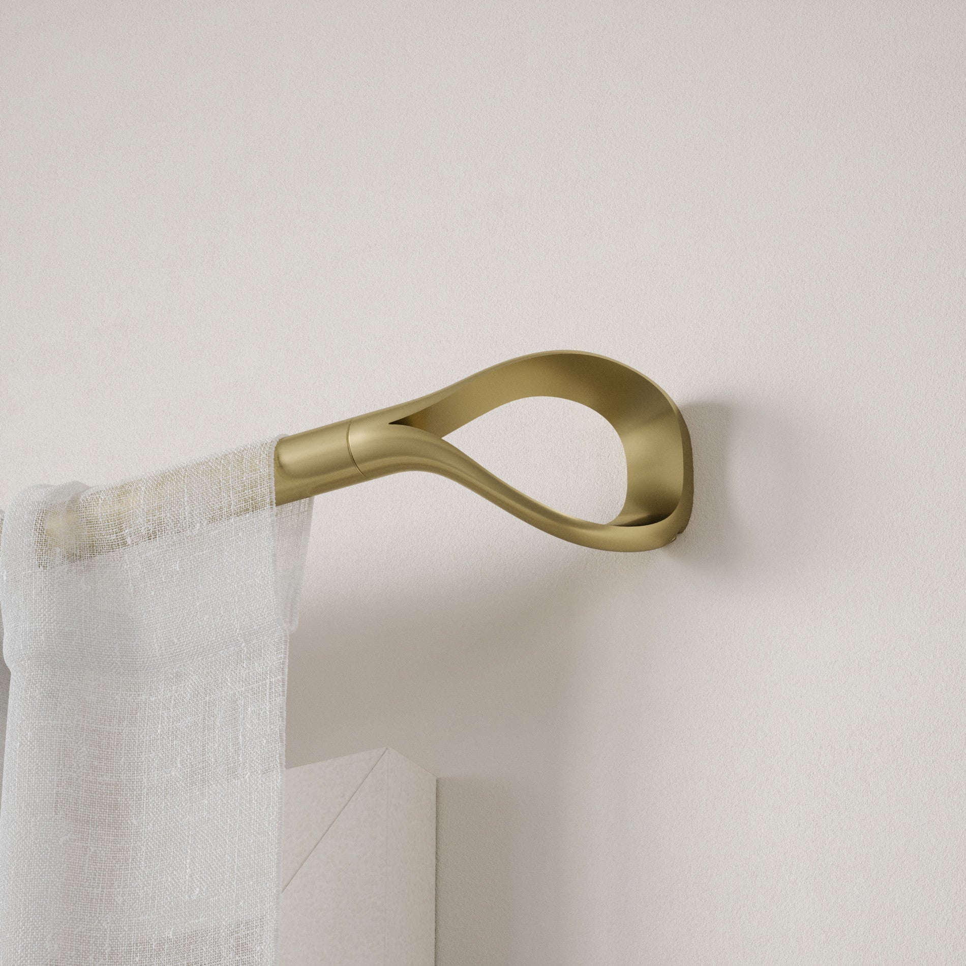 Loop 1 Adjustable Curtain Rod - Heavy Duty Stainless Steel Tension Rod for Windows, Doors & Room Dividers - Perfect for Home, Office & Dorm Decor