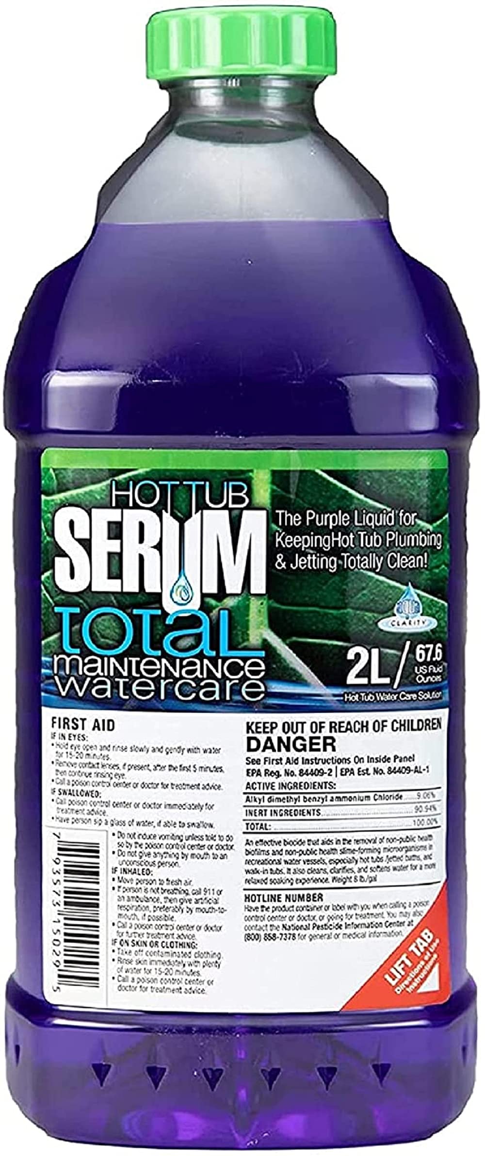 All-in-One Hot Tub Cleaner, Clarifier, Conditioner & Softener - 2 Liter (24 Weekly Doses) | Complete Spa Maintenance Solution for Inflatable & Regular Hot Tubs | Perfect for Weekly Water Care & Crystal Clear Soaking Experience