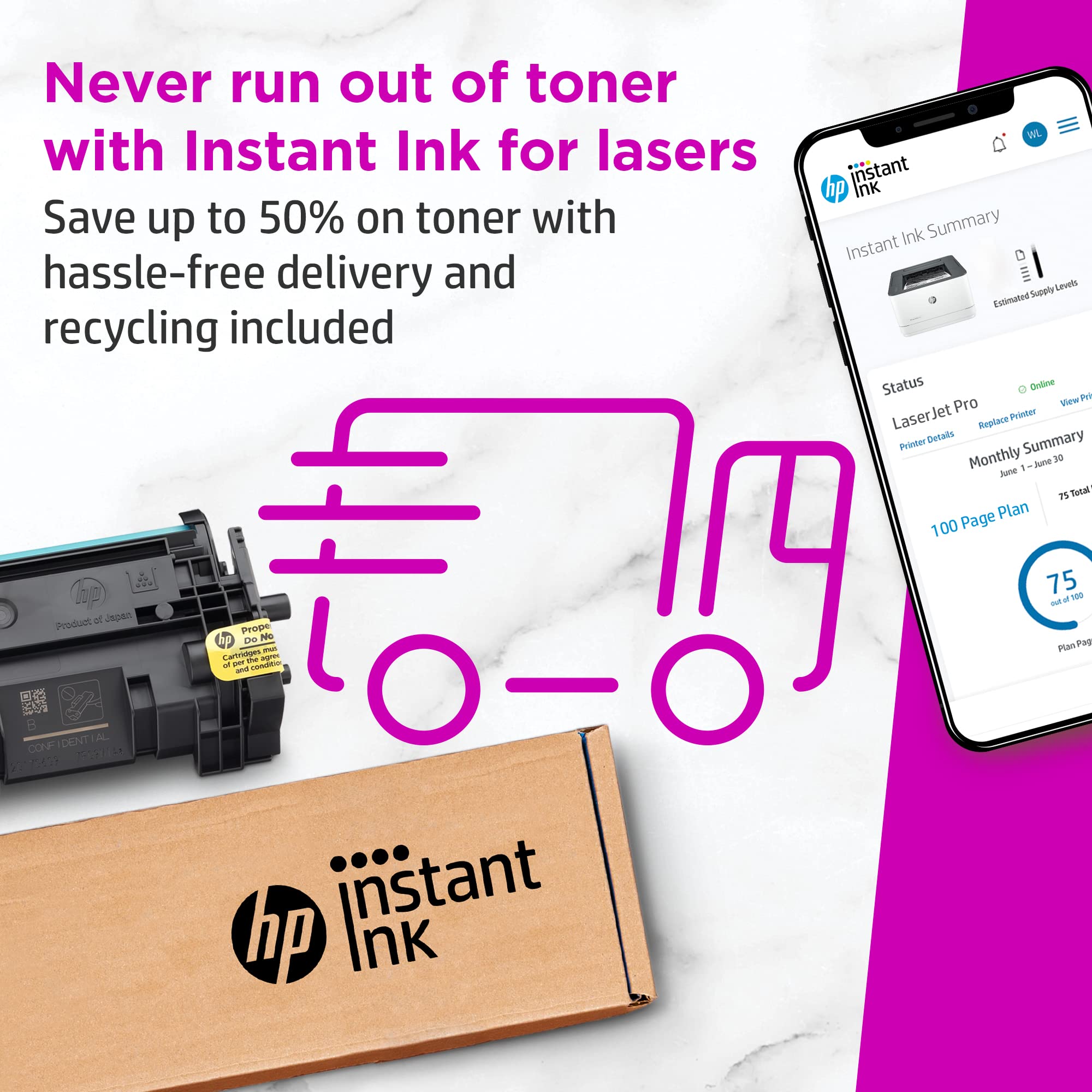 HP LaserJet Pro 3001dw Wireless Monochrome Laser Printer - Fast Printing, Duplex Scanning | Refurbished | Ideal for Home Office & Small Business Printing Needs