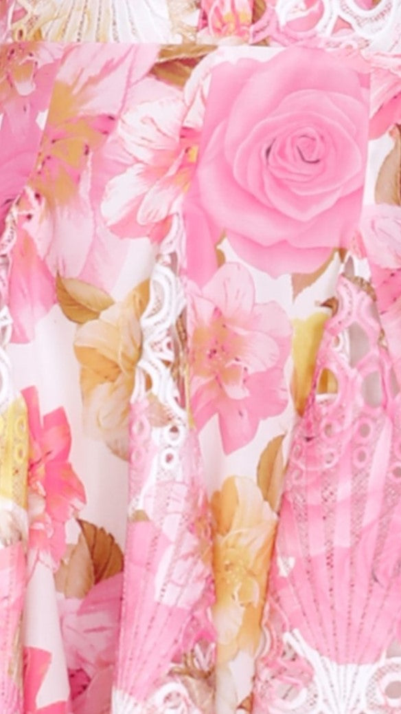 Felicity Mini Dress - Pink Floral Summer Dress for Women, Casual Flowy Sundress for Beach, Vacation & Date Night