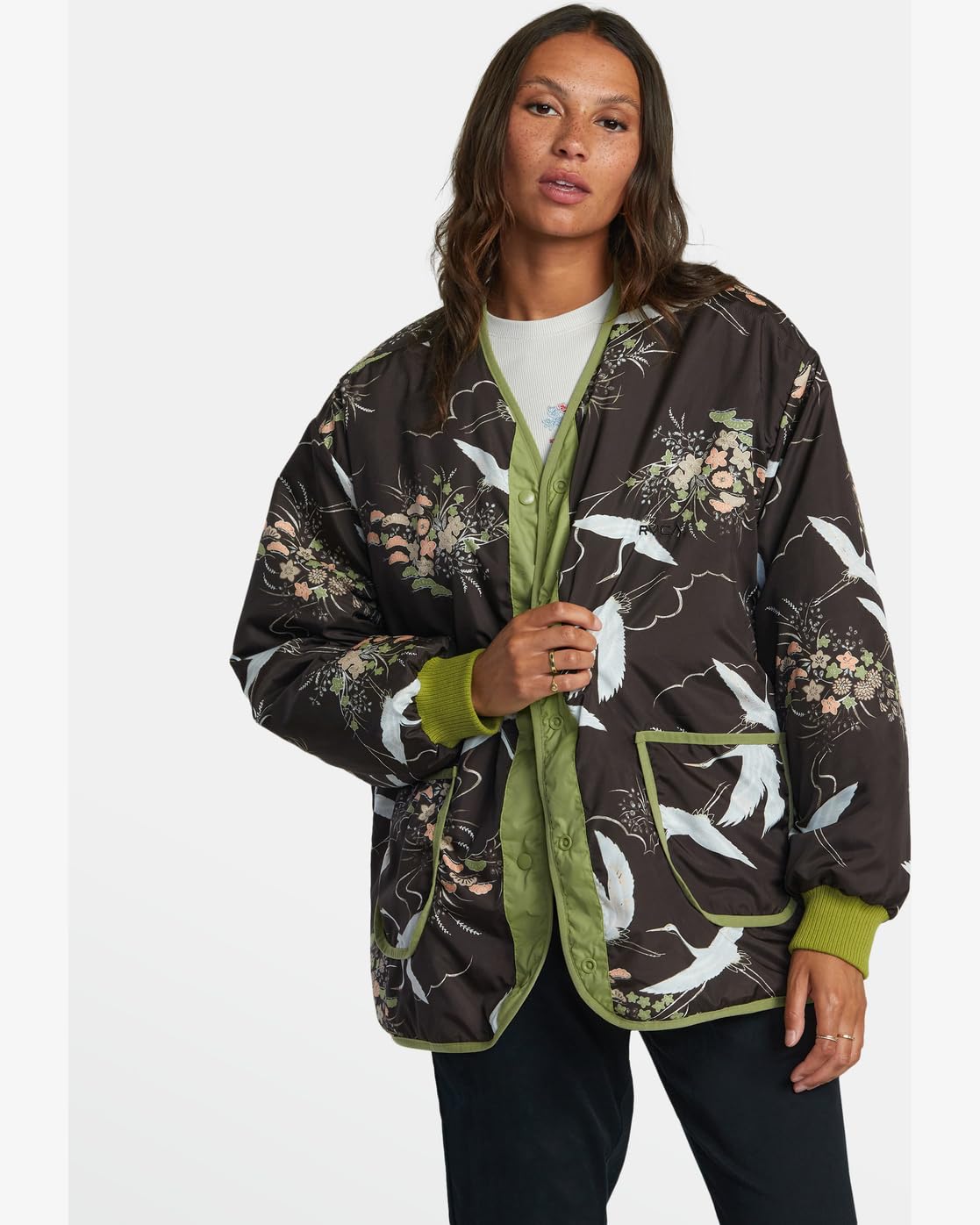 RVCA Women's Insulated Winter Jacket - Waterproof Windproof Warm Coat for Outdoor Activities, Hiking & Camping