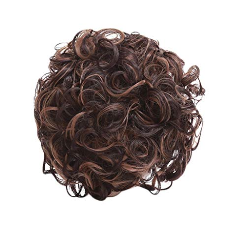 Brown Synthetic Wavy Wigs for Black Women - Fashionable Short Hair Wig for Everyday Wear & Cosplay