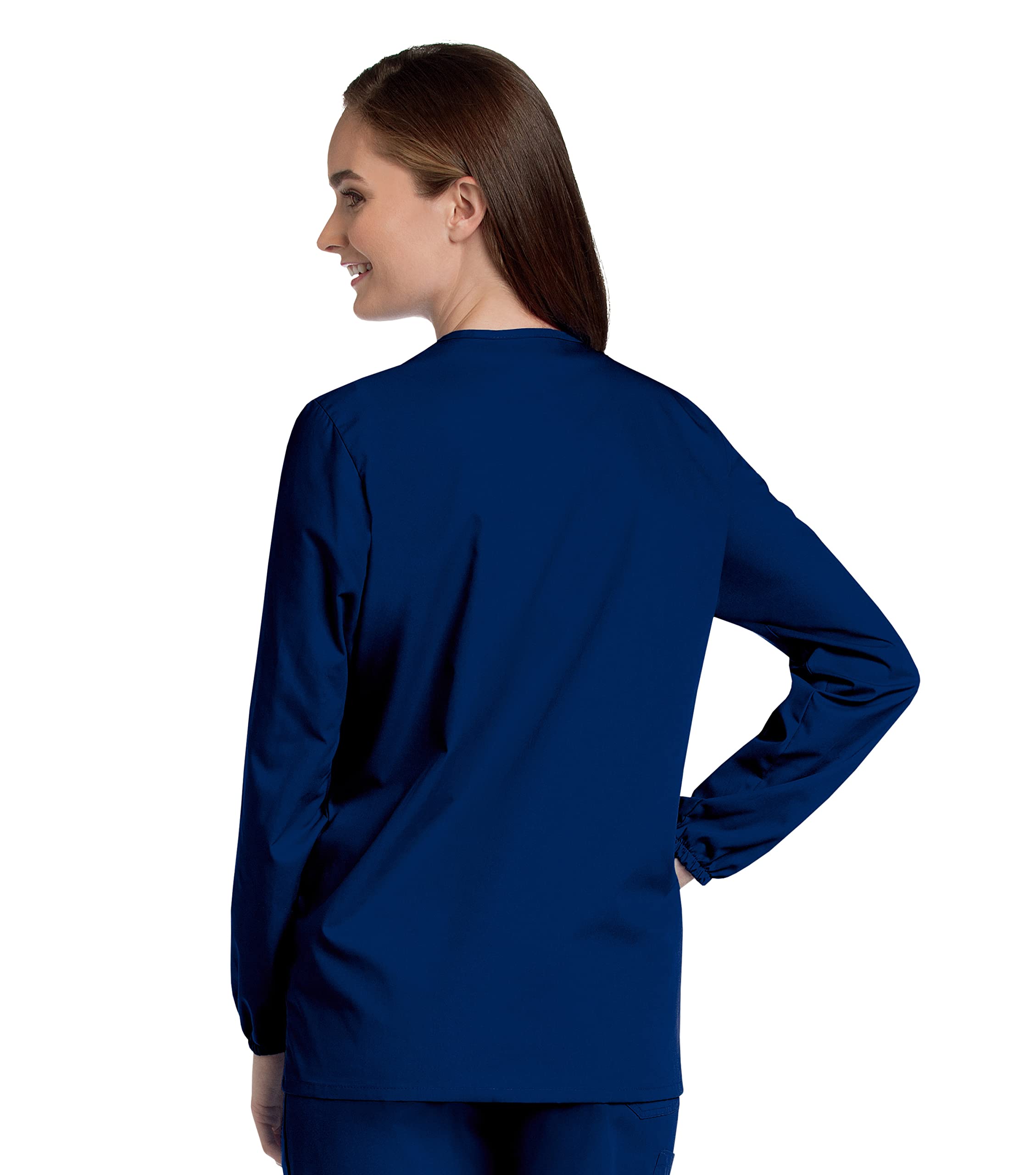 Landau Scrub Zone Relaxed Fit 2-Pocket Snap-Front Scrub Jacket for Women 75221 | Comfortable Medical Uniform for Nurses & Healthcare Professionals | Perfect for Hospitals, Clinics & Long Shifts
