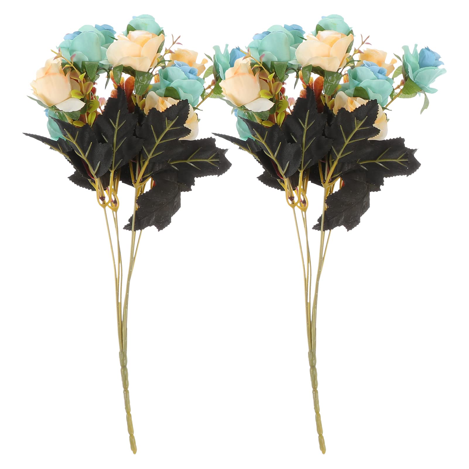 ULTNICE 2pcs Artificial Flower Bouquet Arrangement - Elegant Dining Table Decor for Wedding, Party, and Home Scene Decoration