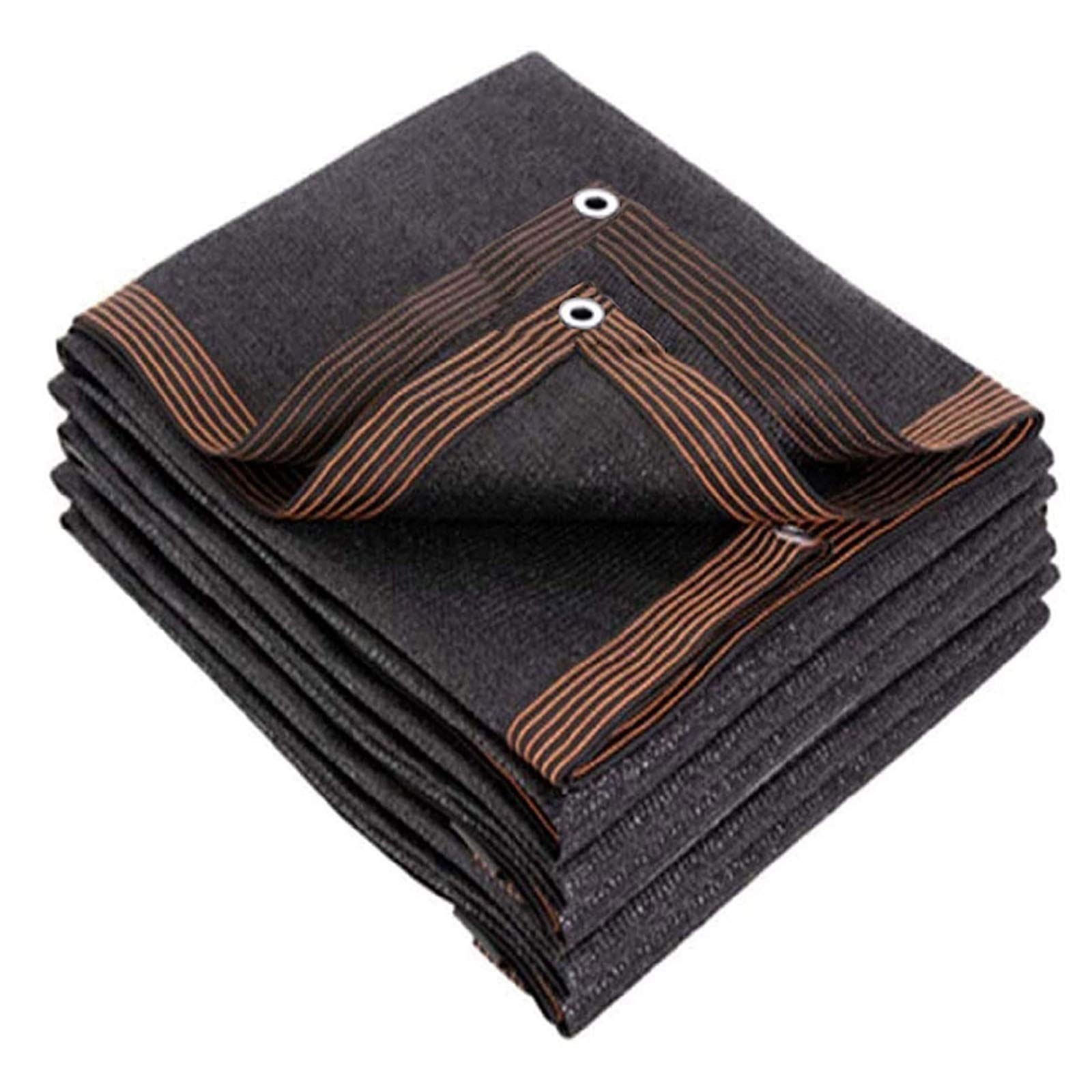 YUNSHAO 85% Black Sunblock Shade Cloth with Reinforced Grommets - UV Protection Plant Cover for Greenhouse, Kennel, Pool & Pergola (4m x 10m) - Ideal for Gardening, Pet Shade & Outdoor Cooling