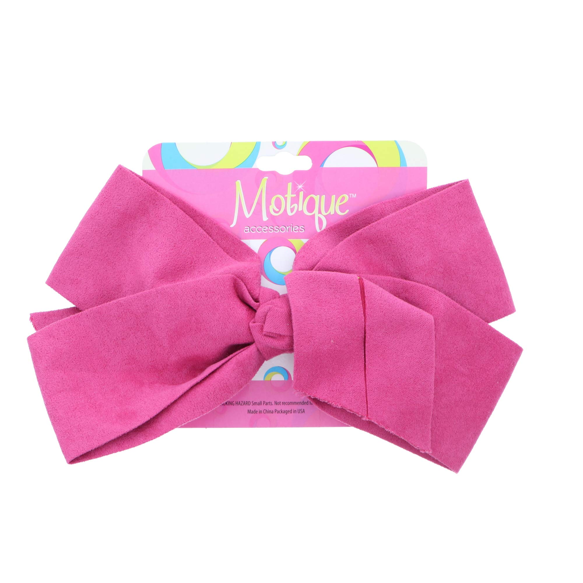 7 Inch Wide Large Suede Hair Bow for Girls - Pink, Perfect for Parties, Weddings, and School Events