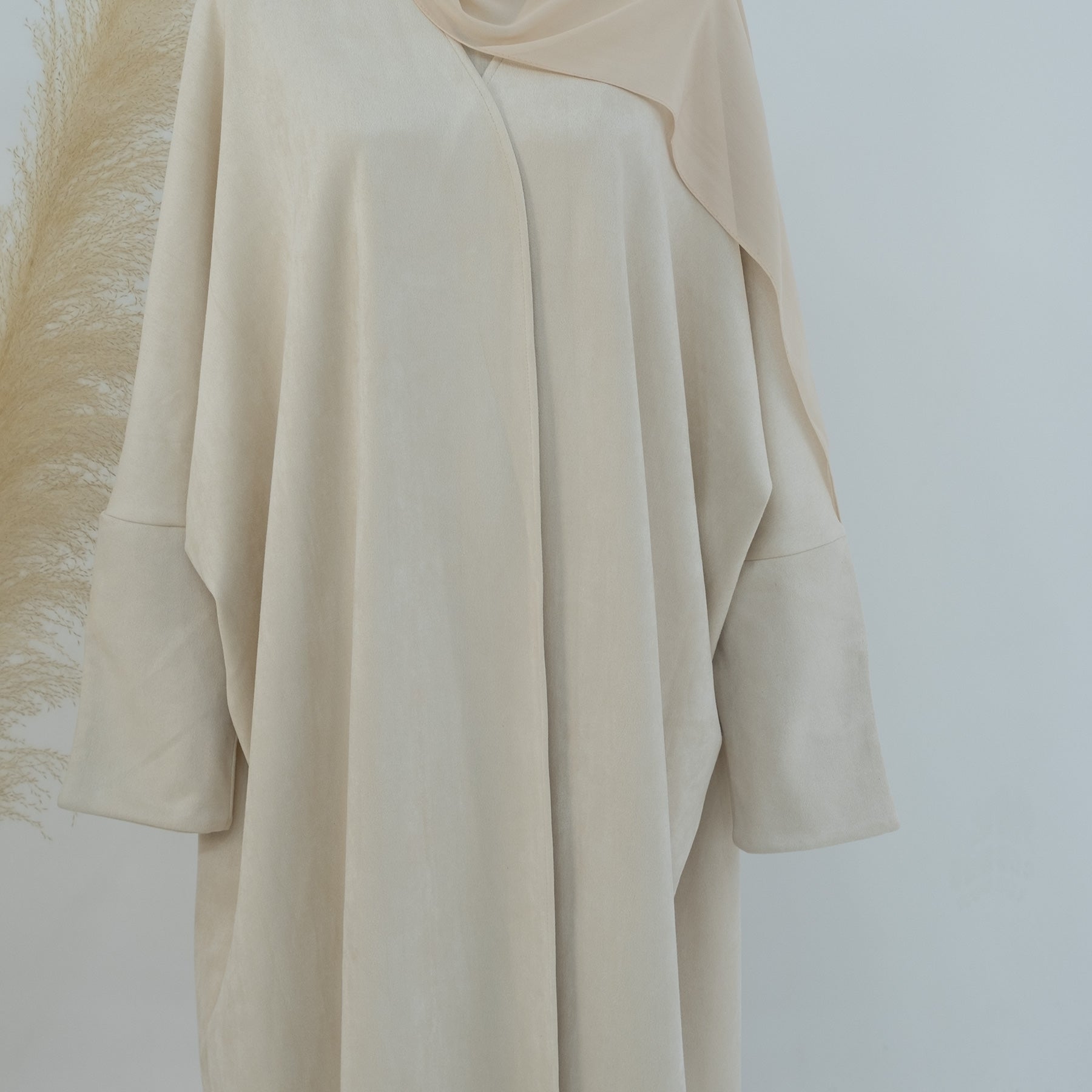 Ellie Suede Cold Weather Duster Coat for Women - Beige Long Trench Coat | Warm Winter Outerwear for Casual & Office Wear