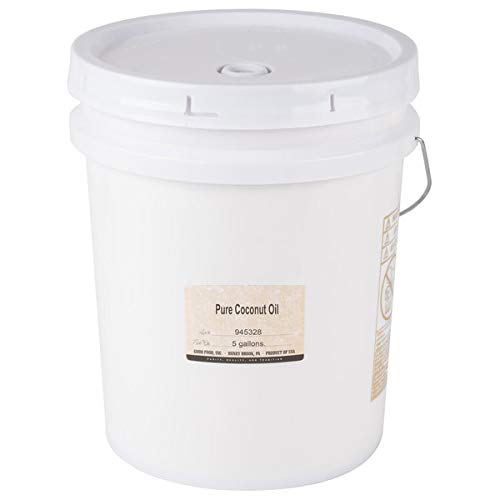 Organic Virgin Coconut Oil - 5 Gallon (38 lb.) Bulk Size for Cooking, Baking & Skin Care | Cold Pressed, Unrefined, Non-GMO | Perfect for Keto, Paleo & Vegan Diets | Great for Hair & Body Moisturizing