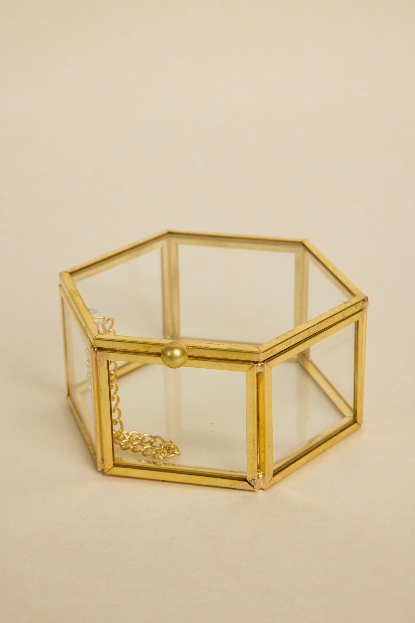 Luxury Large Hexagonal Jewelry Box with Gold Trim - Perfect for Storing Rings, Necklaces & Earrings - Elegant Gift for Women & Girls