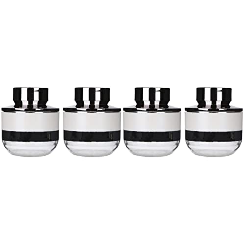 FRCOLOR 4-Piece Portable Empty Loose Powder Boxes - Refillable Makeup Powder Holder Case for DIY Cosmetics | Perfect for Travel, Home & Professional Makeup Kits
