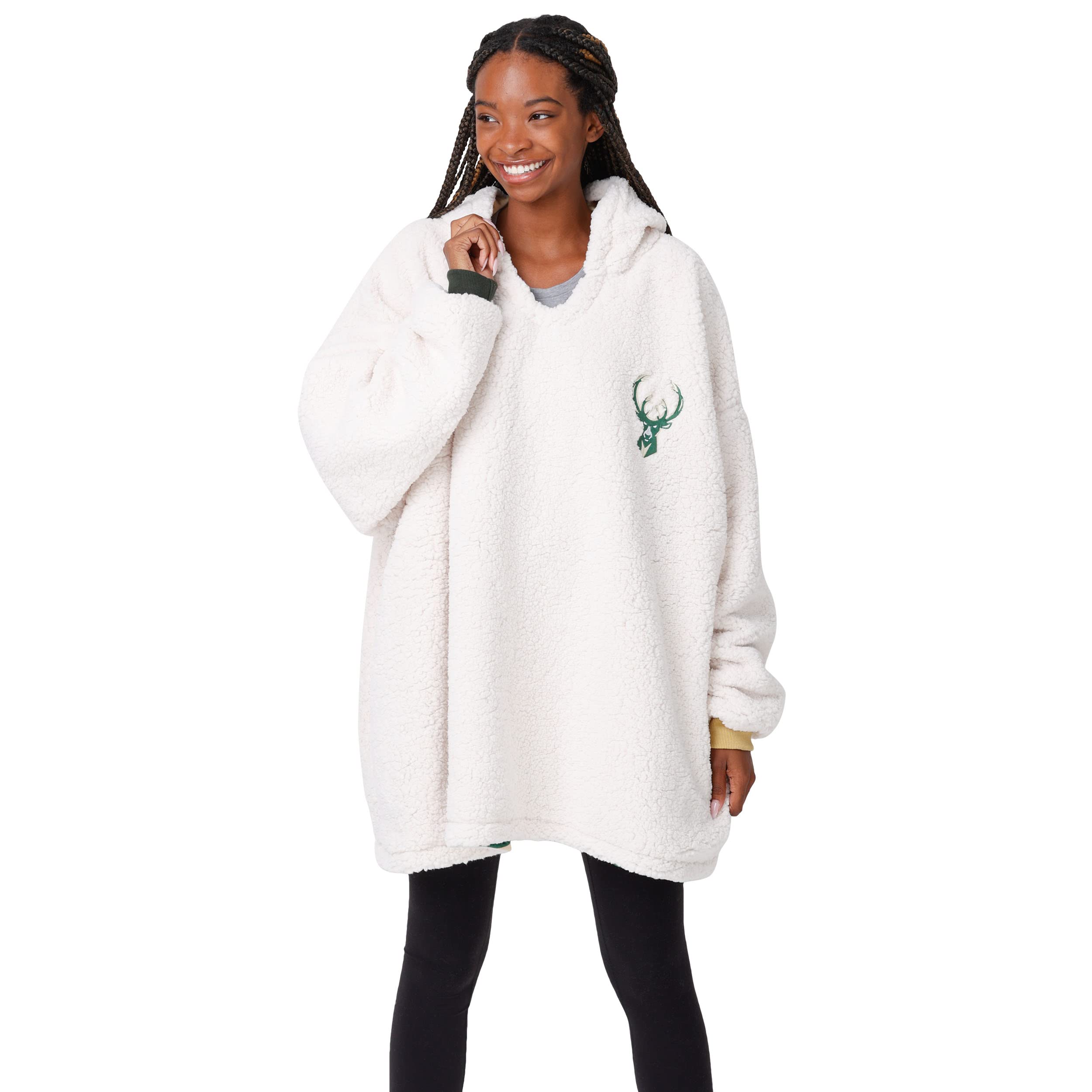 FOCO Milwaukee Bucks NBA Reversible Colorblock Hoodie - Men's Basketball Fan Apparel for Game Day & Casual Wear