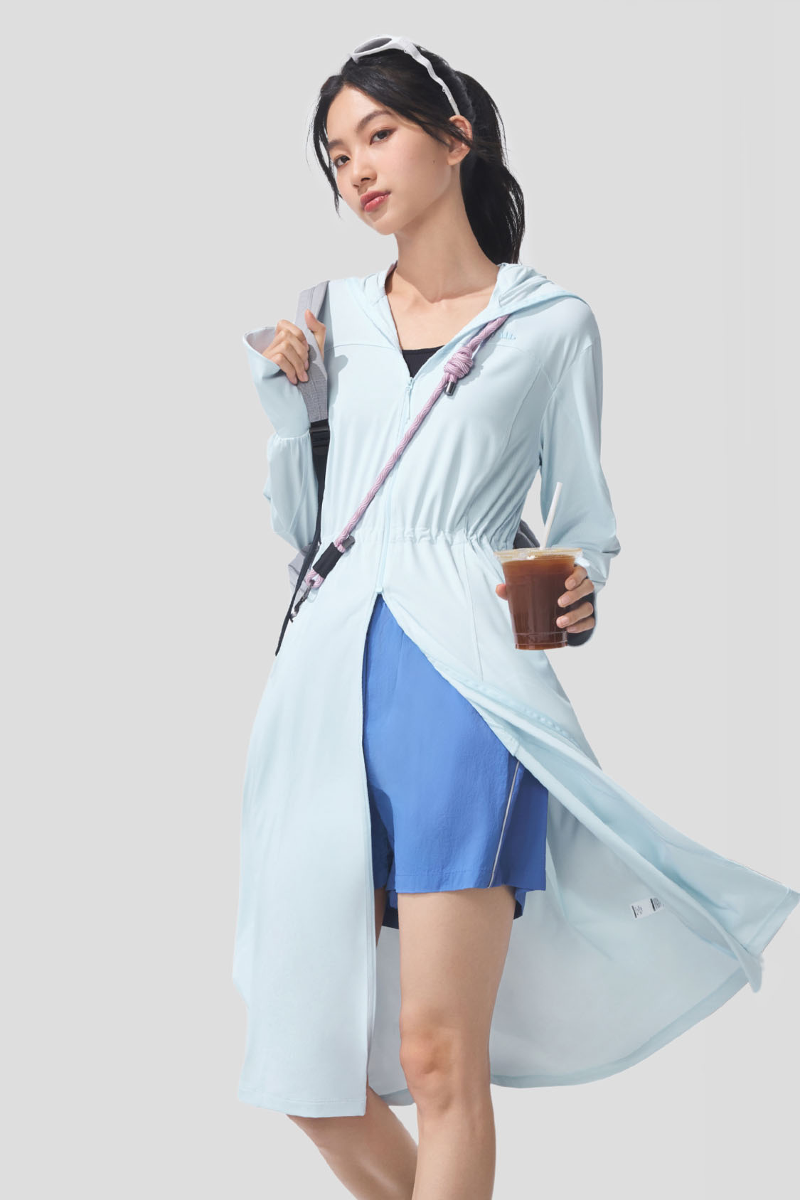 Ease Women's Full Protection Loose Long Sun Jacket UPF 50+ UV Protective Cover-Up for Beach, Pool & Outdoor Activities - AL824