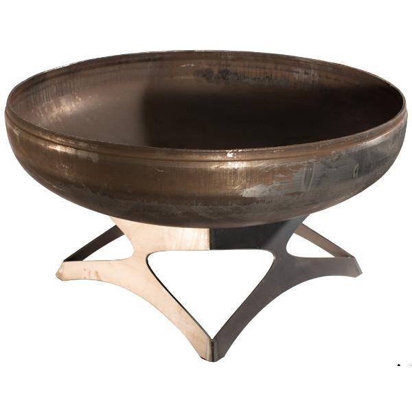 Liberty Fire Pit with Curved Base - Outdoor Patio & Backyard Fire Pit for Camping, Garden, and Deck - Durable Steel Fire Bowl for Cozy Evenings