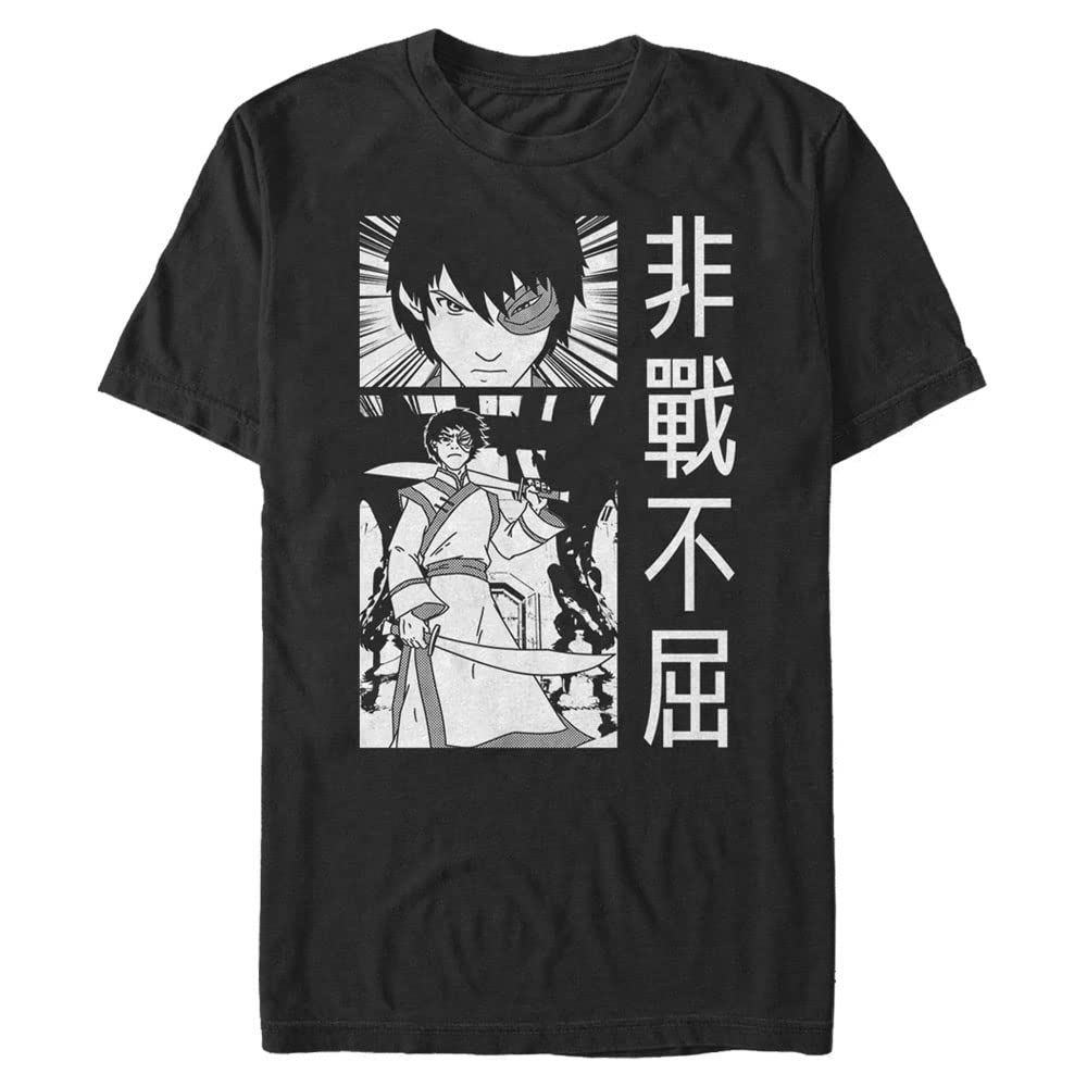 Nickelodeon Big & Tall Avatar: The Last Airbender Zuko Manga Men's Short Sleeve T-Shirt - Anime Graphic Tee for Casual Wear & Cosplay