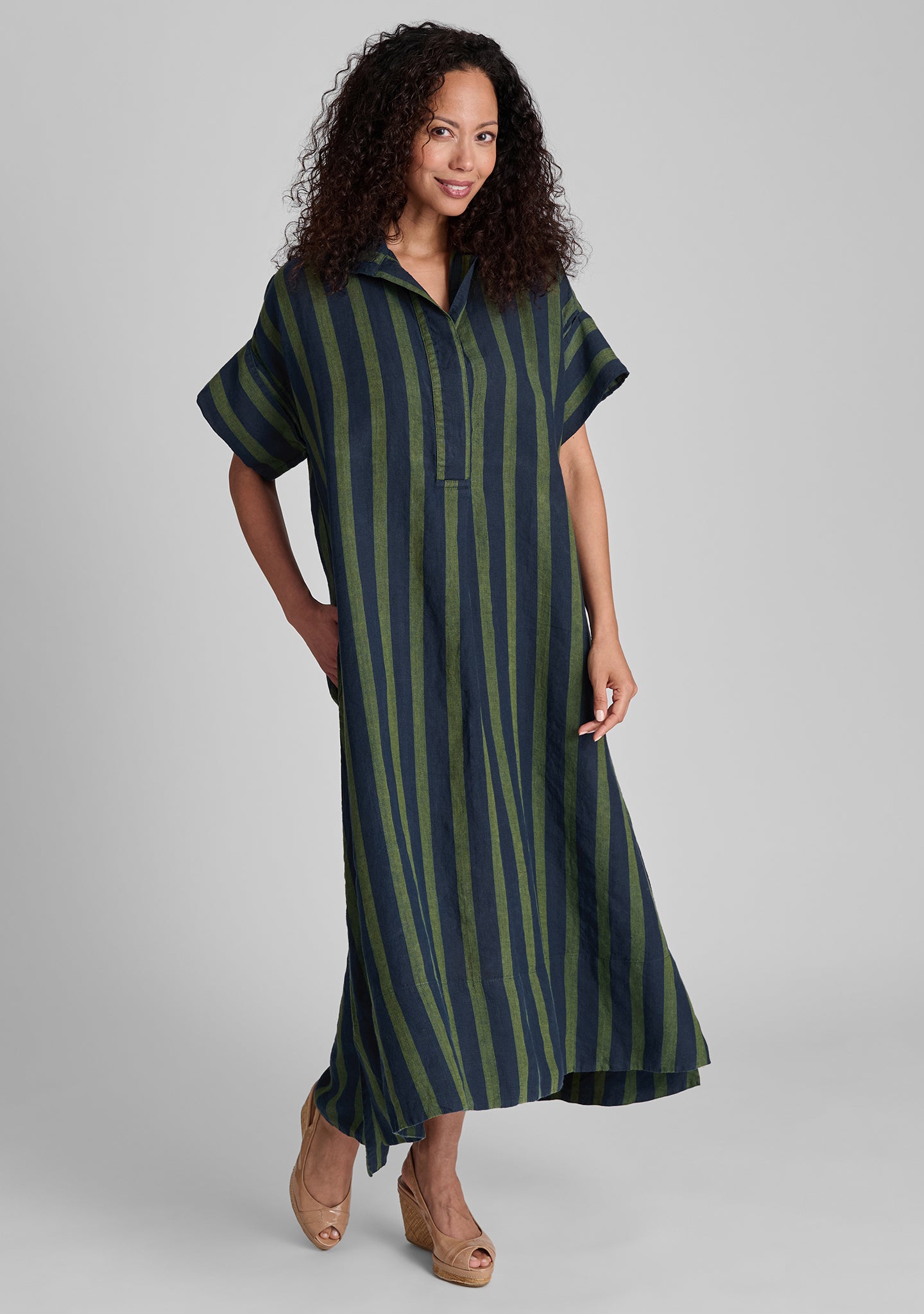 Stylish Artful Shirtdress - Elegant Linen Dress for Women | Perfect for Summer Outfits, Beach Wear & Casual Office Attire