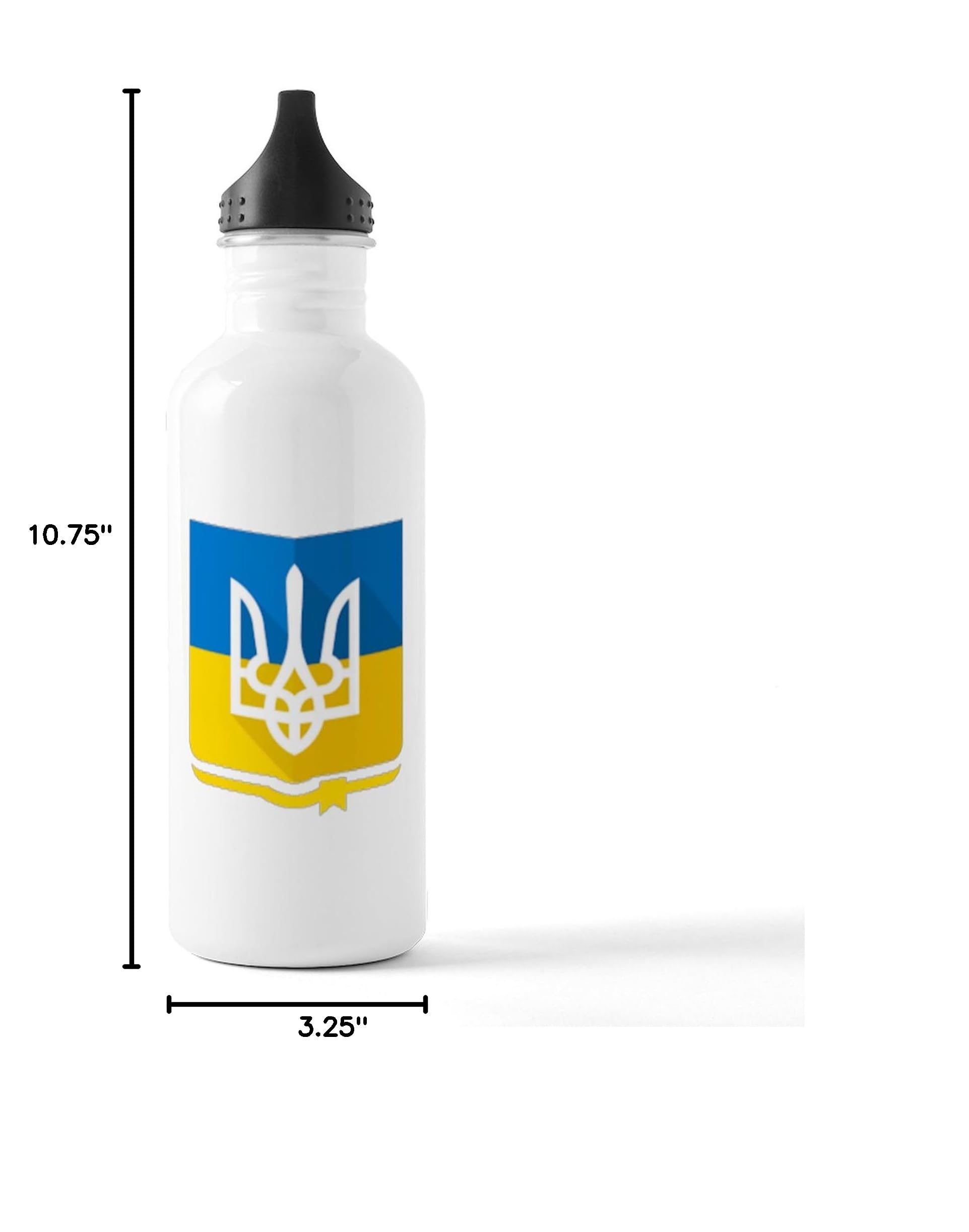 Ukraine Flag 1.0L (34 oz) Stainless Steel Water Bottle - Insulated, Leakproof & Durable - Perfect for Travel, Gym & Outdoor Activities