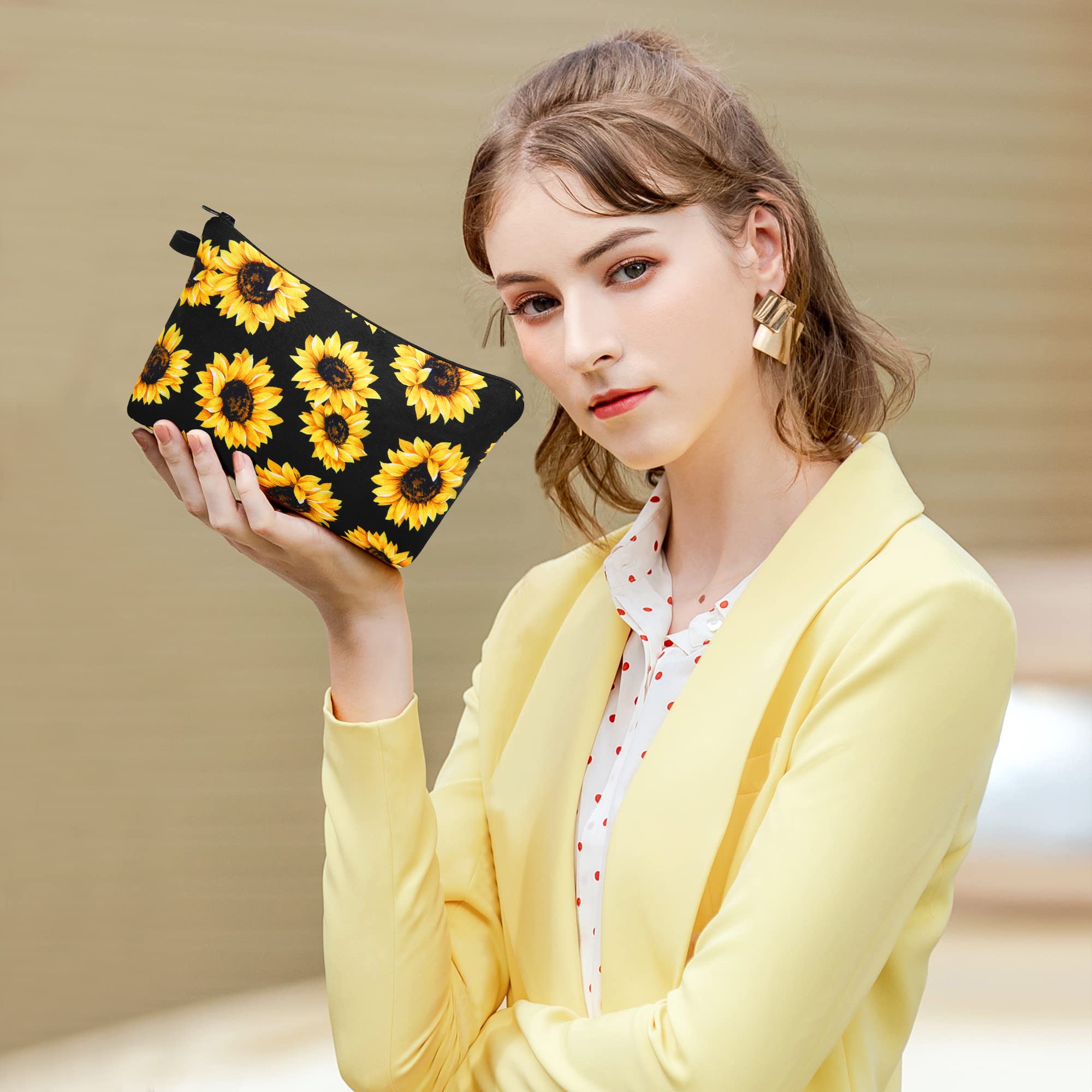 SellyFelly Women's Waterproof Travel Makeup Bag - Portable Cosmetic Pouch for Purse & Toiletry Organizer - Perfect for Travel, Gym & Daily Essentials Storage