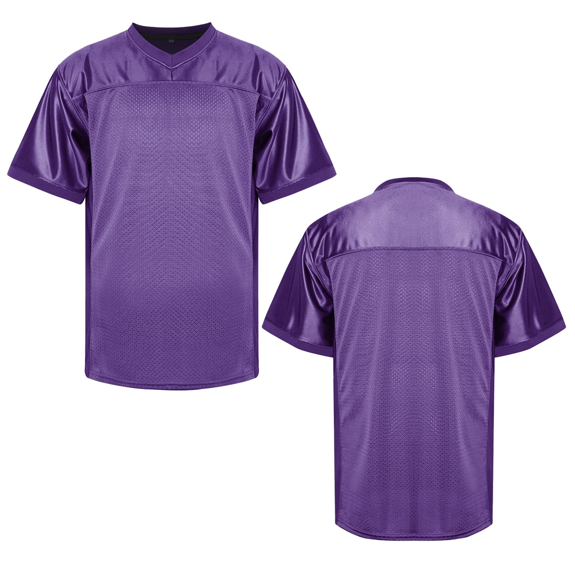 MESOSPERO Men's Plain Football Jerseys - Breathable Mesh Polyester Pullover Sports Shirt (Sizes S-3XL) - Black, White, Grey - Ideal for Football Training, Team Sports & Casual Wear