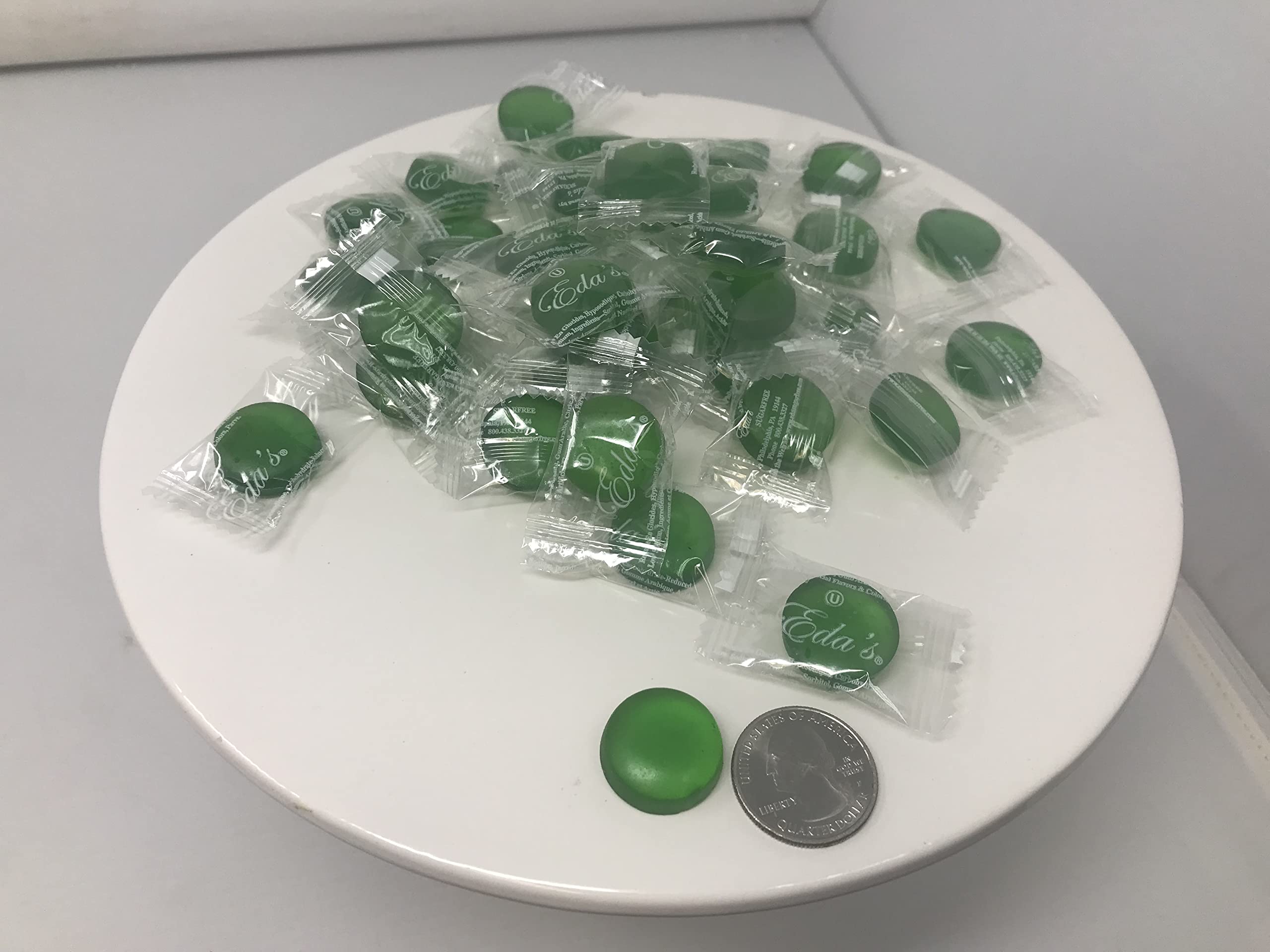Sugar Free Spearmint Hard Candy - 2 Pounds Bulk Bag | Refreshing Breath Mints for Office, Travel & After Meals