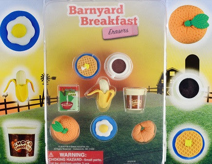 Breakfast-Themed Eraser Capsules - Fun & Unique School & Office Supplies for Kids & Adults - Perfect for Classroom, Gifts & Collectibles