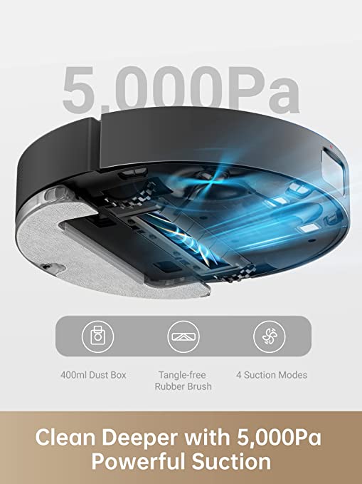 Dreame D10s Plus Robot Vacuum and Mop Combo with Auto-Empty Dock, 3000Pa Suction, Smart Mapping, Wi-Fi Connected - Perfect for Hardwood Floors & Pet Hair Cleaning in Large Homes