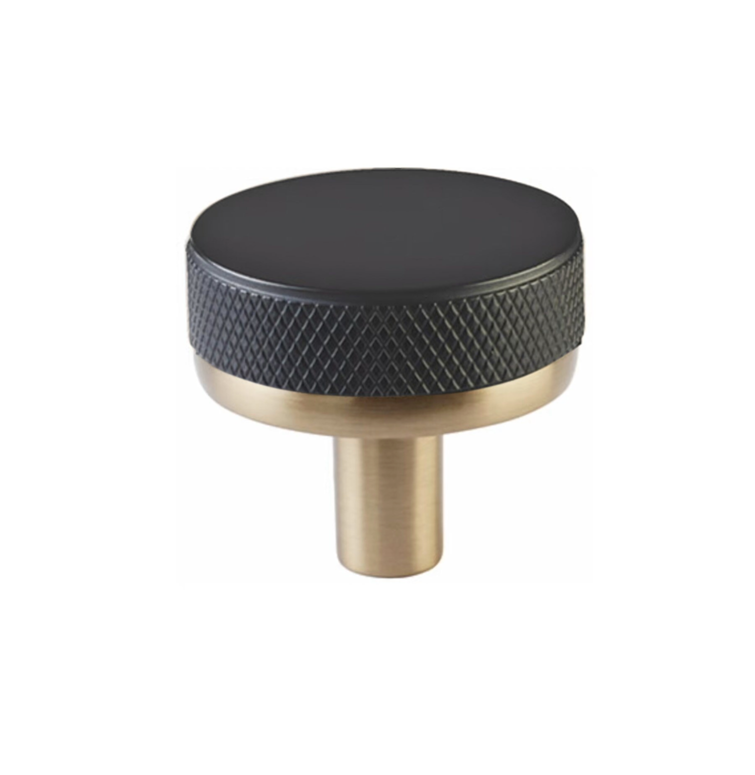 Knurled Champagne Bronze and Black Dual Finish Cabinet Knobs and Pulls - Elegant Hardware for Kitchen, Bathroom, and Furniture Upgrades