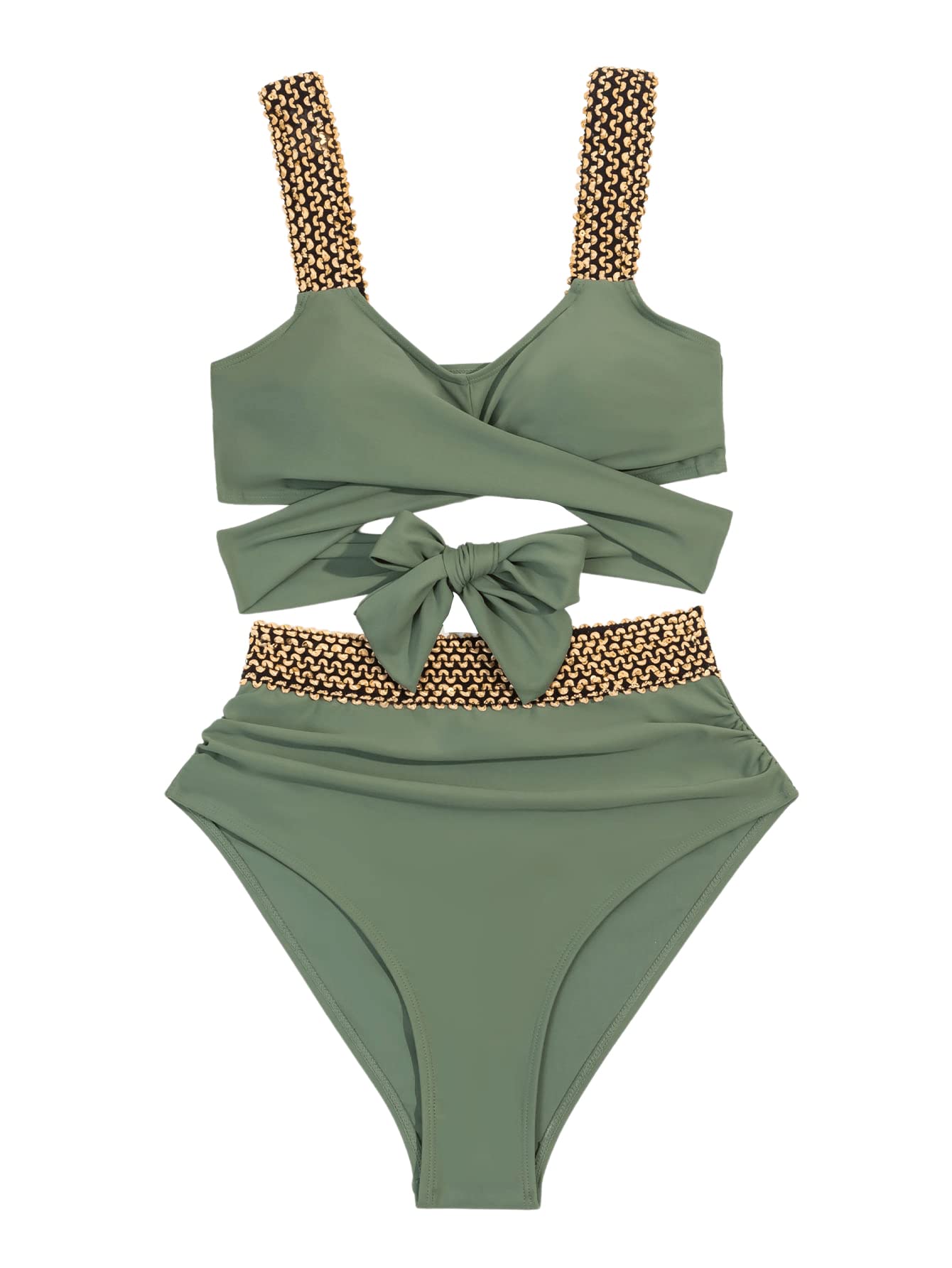 SweatyRocks Women's High Waisted Bikini Set - Beach & Pool Swimwear