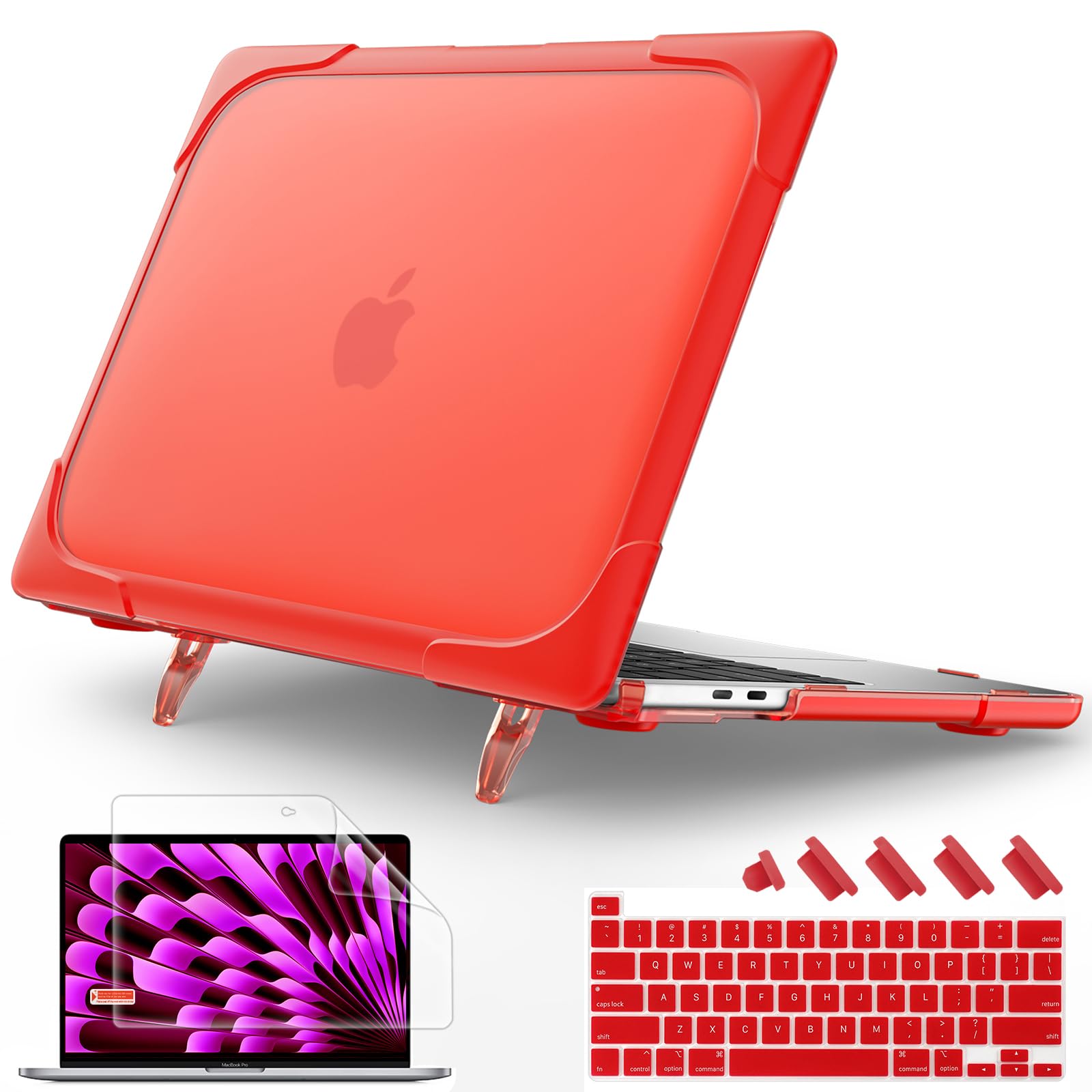 Durable Heavy Duty MacBook Pro 16 inch Case (2019 Model A2141) - Dual Layer Hard Shell Cover with Shock-Absorbing TPU Bumper for MacBook Pro 16