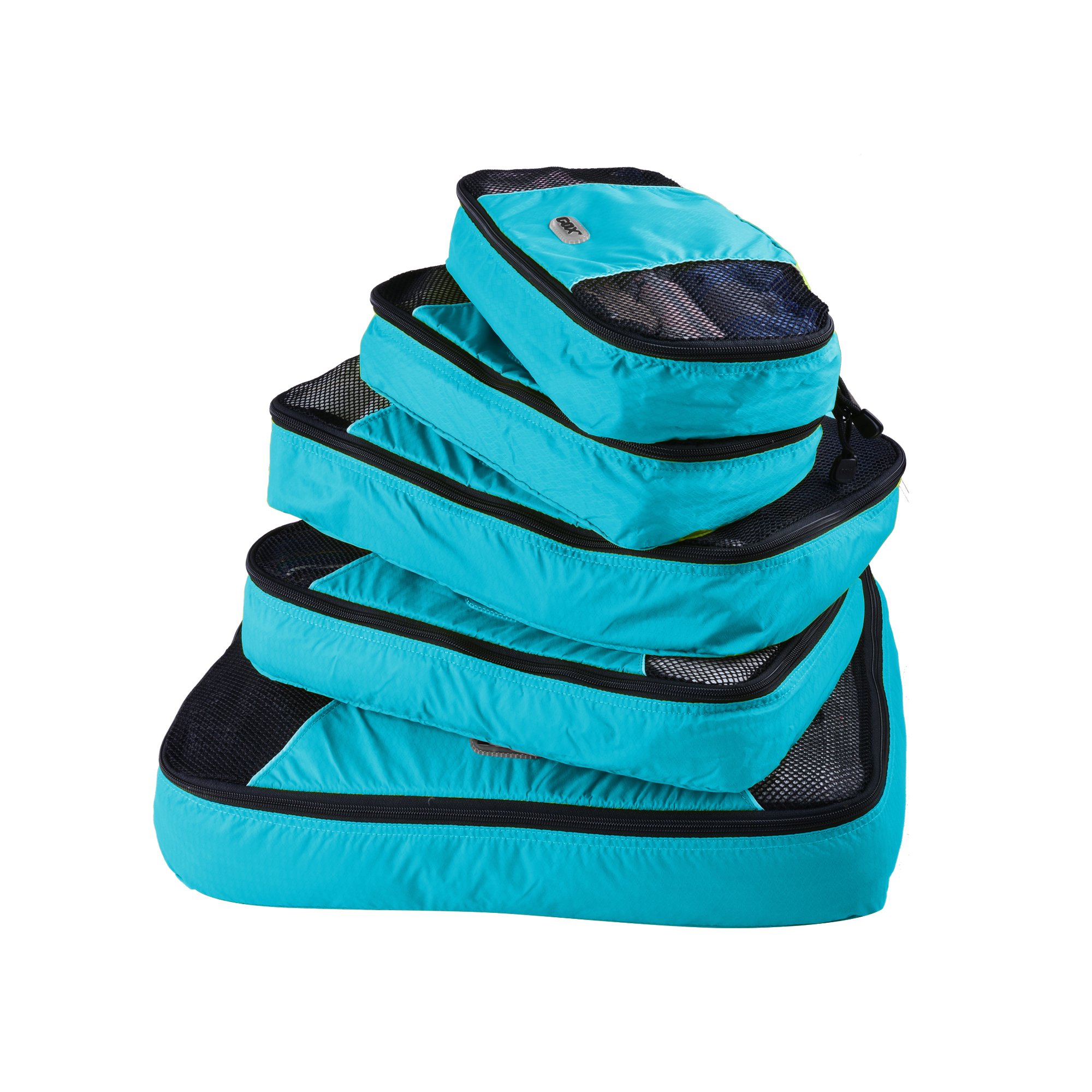 GOX Ultra Light 5-Piece Packing Cubes Set - 1 Large, 2 Medium, 2 Small Travel Luggage Organizers | Perfect for Suitcase Organization, Business Trips & Vacation Packing