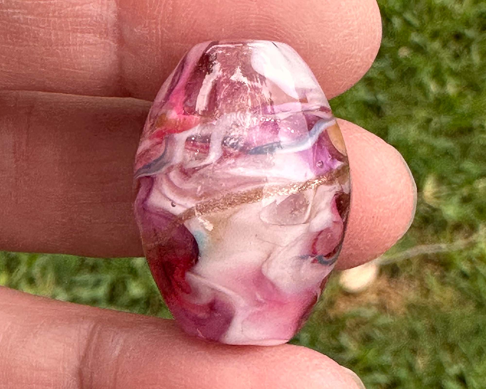 Enchanted Pink Shimmer Lampwork Glass Focal Bead for Jewelry Making - DIY Necklace, Bracelet & Craft Projects - Perfect for Bohemian Style Accessories